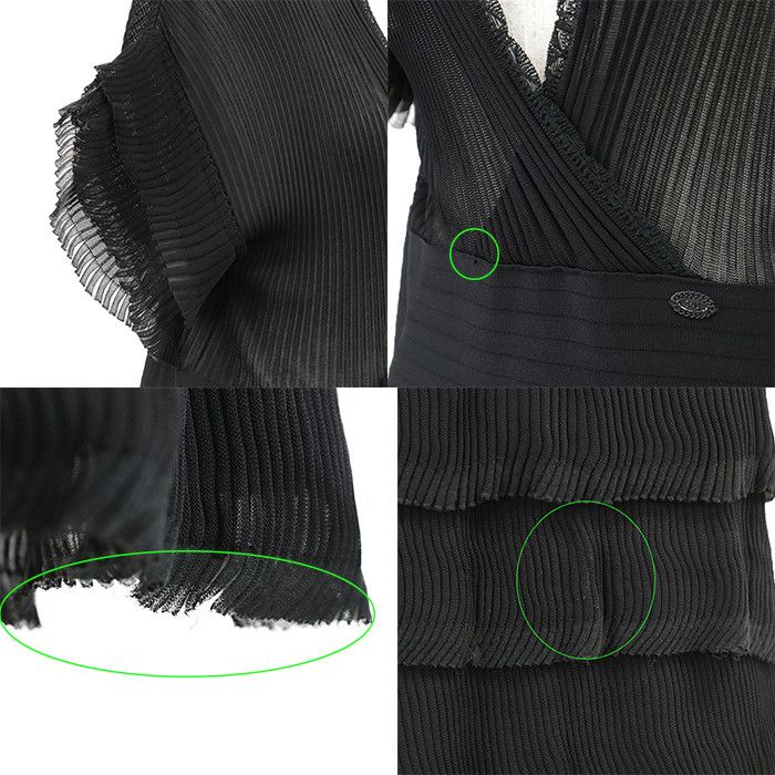 Chanel Chanel Chanel Rib Knit Tulle Pleated Dress Textile Dresses P30389 DUTY FREE for USA Size ONE SIZE - 9 Thumbnail
