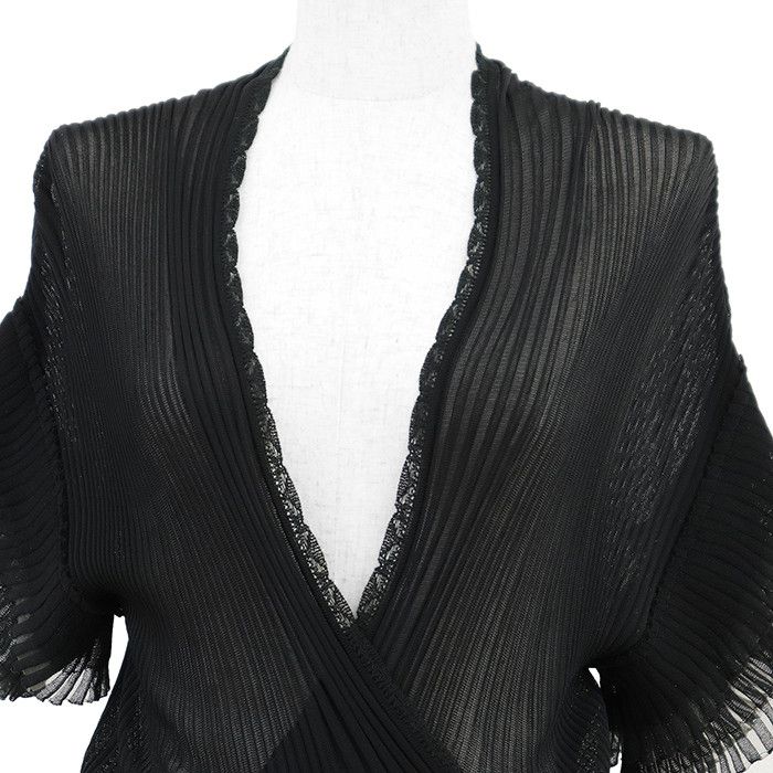 Chanel Chanel Chanel Rib Knit Tulle Pleated Dress Textile Dresses P30389 DUTY FREE for USA Size ONE SIZE - 2 Thumbnail