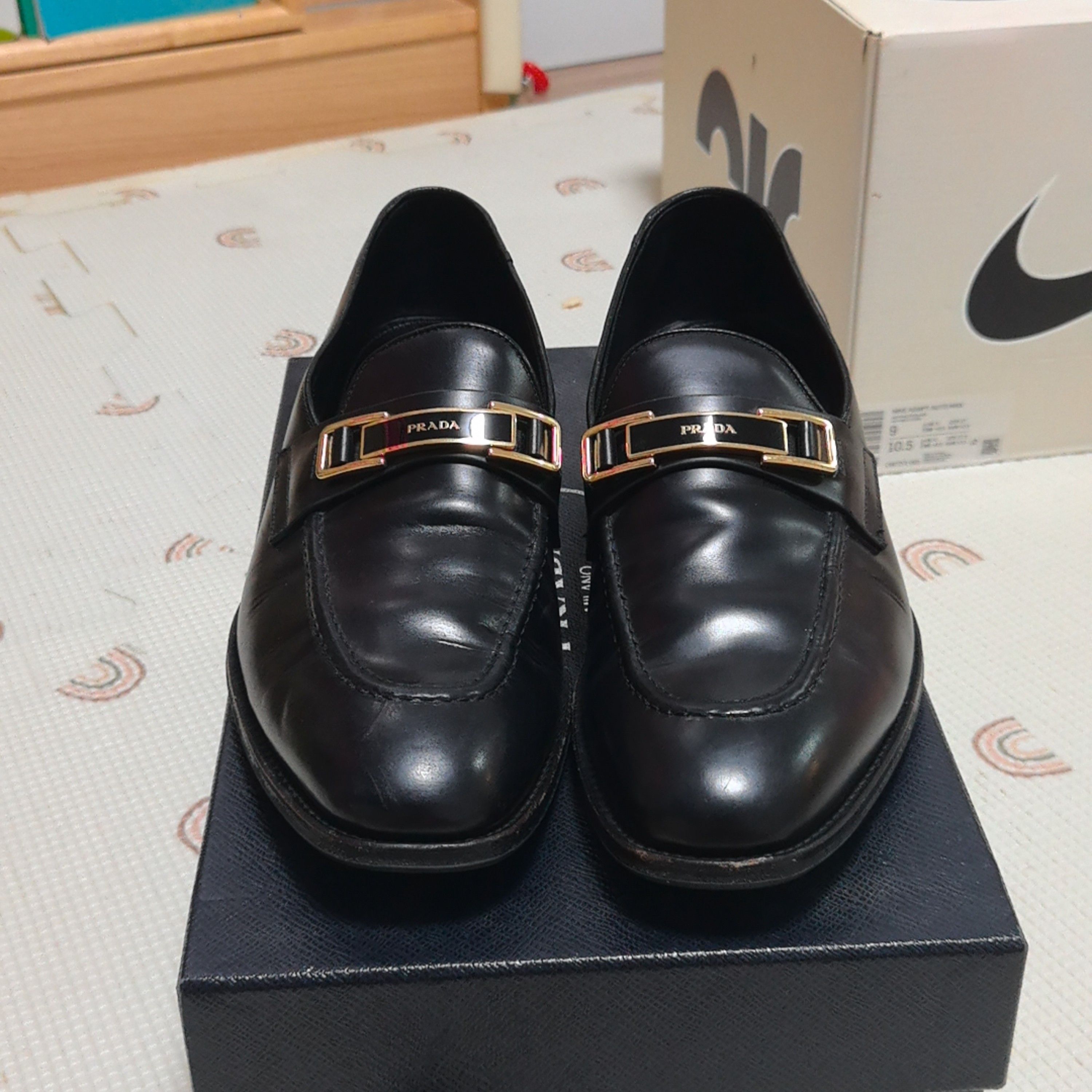 Prada Prada Metal Buckle Leather Loafers US 8.5 Size US 8 / EU 41 - 2 Thumbnail