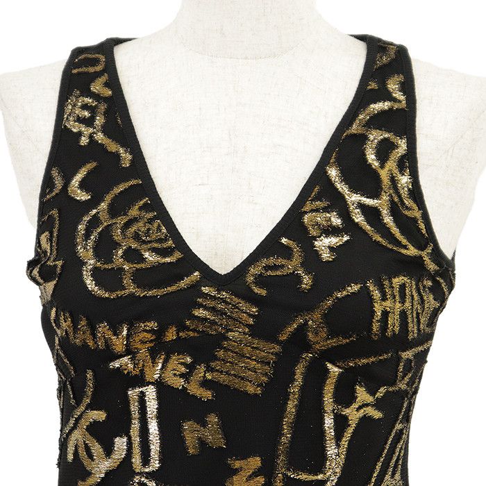 Chanel Chanel Chanel Knit Tulle Tank Top Textile Tops P61889 DUTY FREE for USA Size ONE SIZE - 2 Thumbnail