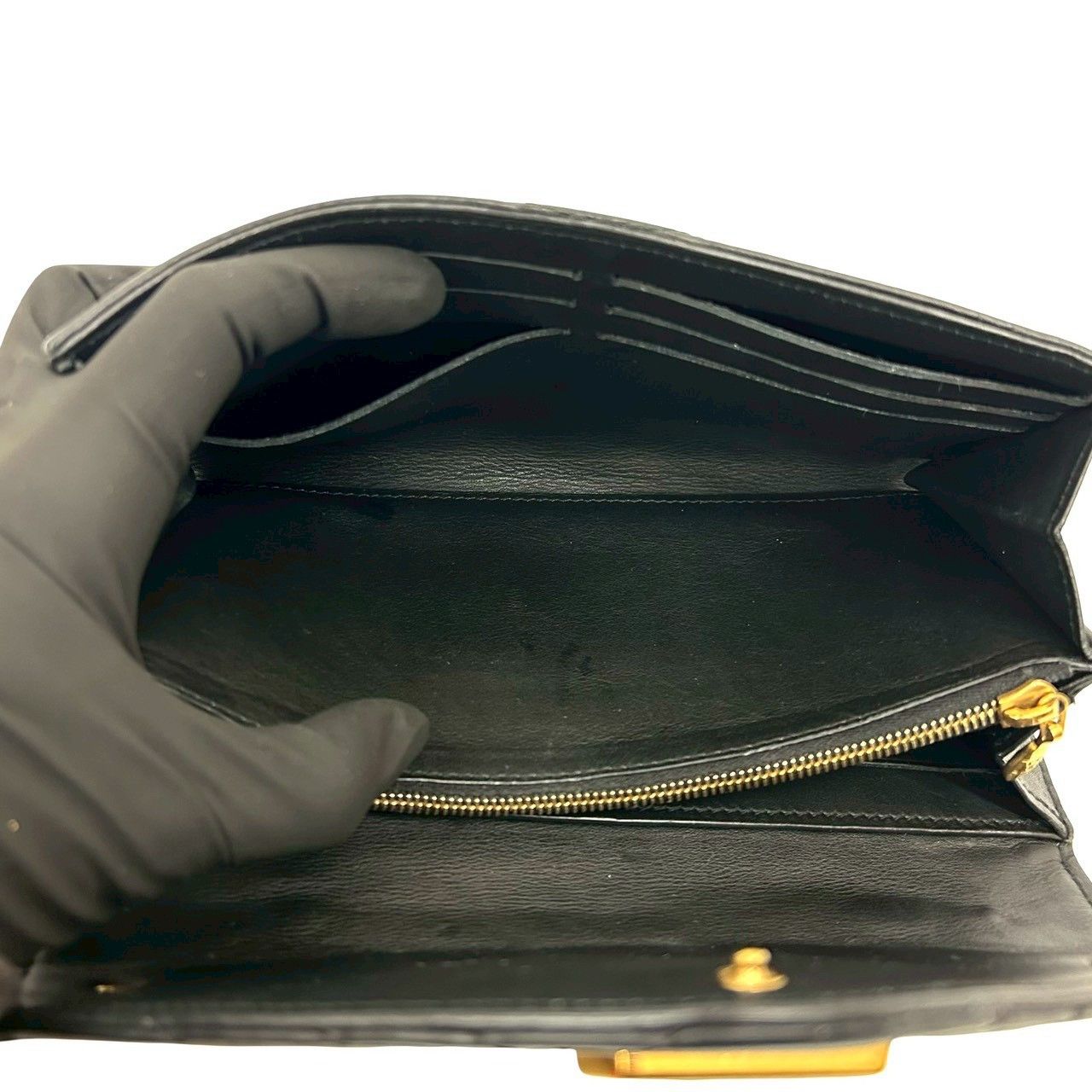 Louis Vuitton Louis Vuitton Louis Vuitton New Wave Leather Wallet Leather Long Wallet DUTY FREE for USA Size ONE SIZE - 9 Thumbnail