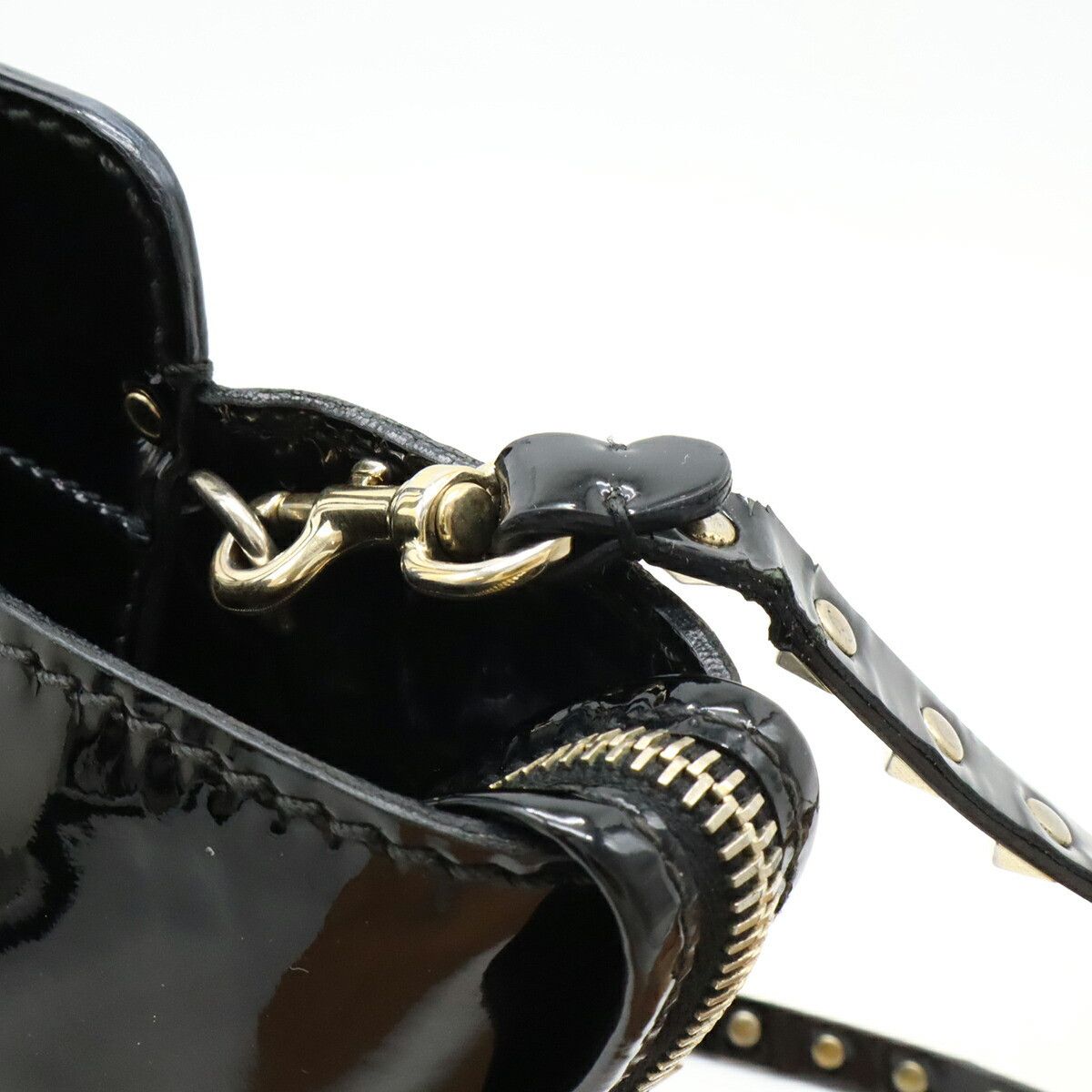 Valentino Valentino Valentino Garavani Patent Stud 2way Handbag Leather Handbag DUTY FREE for USA Size ONE SIZE - 7 Thumbnail