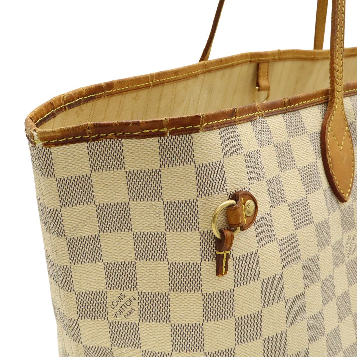 Louis Vuitton Louis Vuitton Louis Vuitton Neverfull Damier Azur Tote Bag Textile Tote Bag N51108 DUTY FREE for USA Size ONE SIZE - 8 Thumbnail