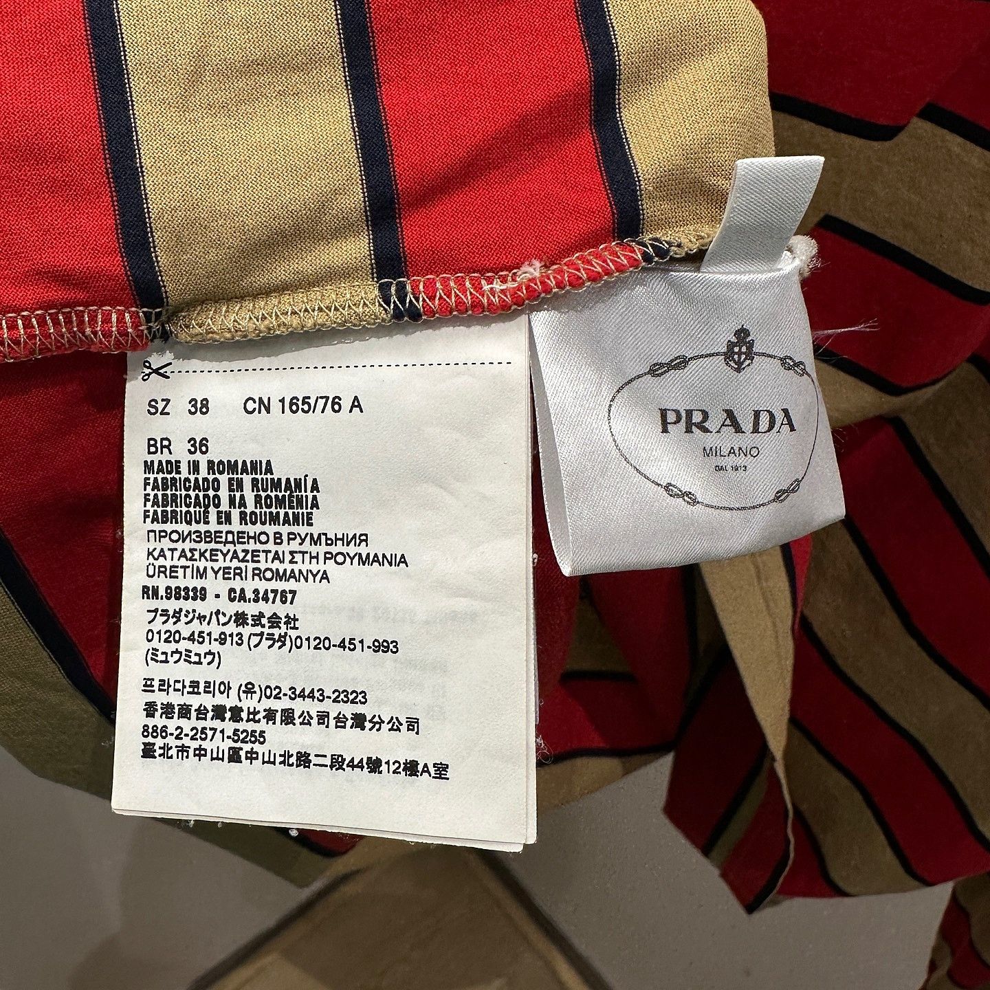 Prada Prada Striped Long Sleeve T-Shirt Size 38 Size XS / US 0-2 / IT 36-38 - 4 Thumbnail