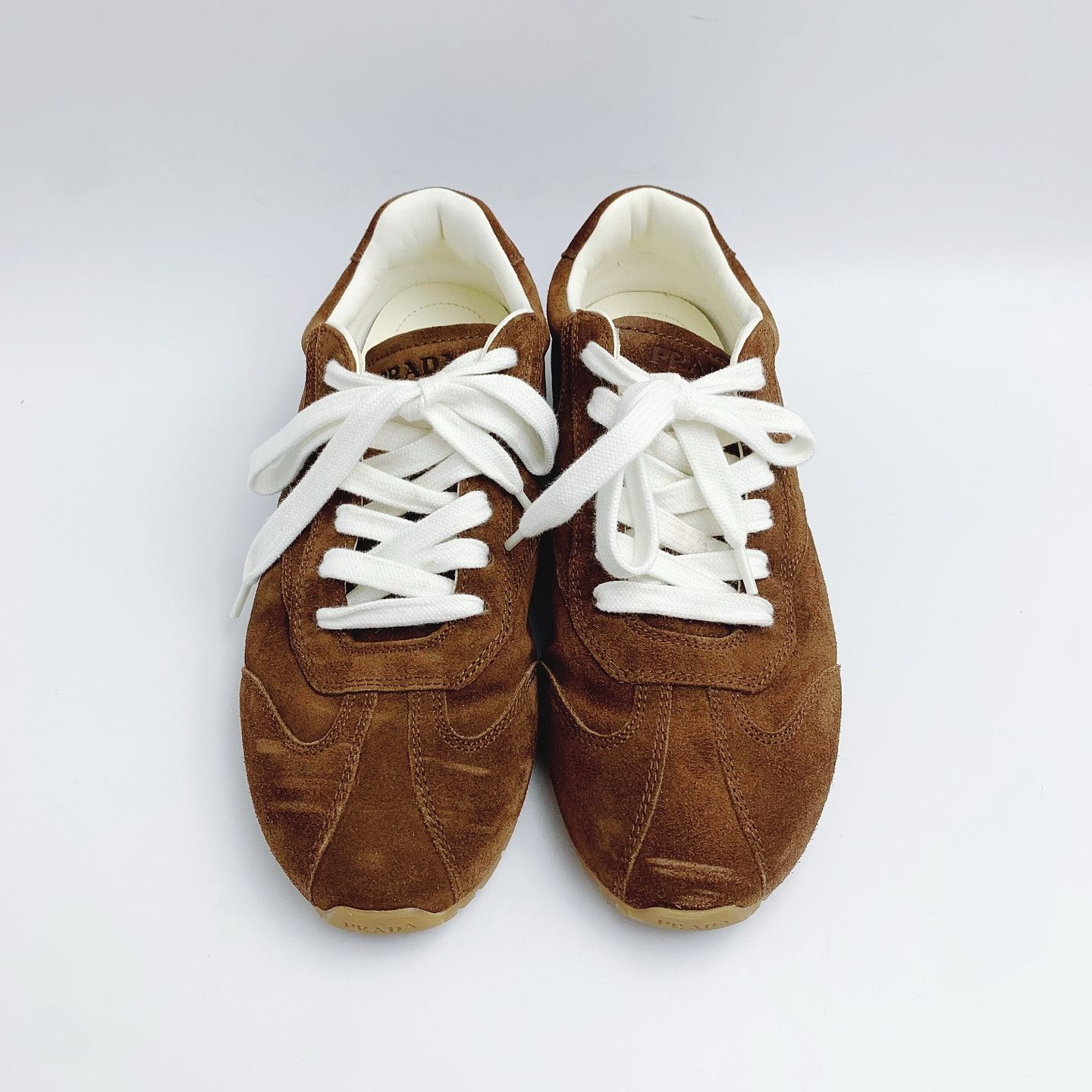 Prada Prada Suede Low-Top Sneakers Size 37.5 Size US 7.5 / IT 37.5 - 8 Thumbnail