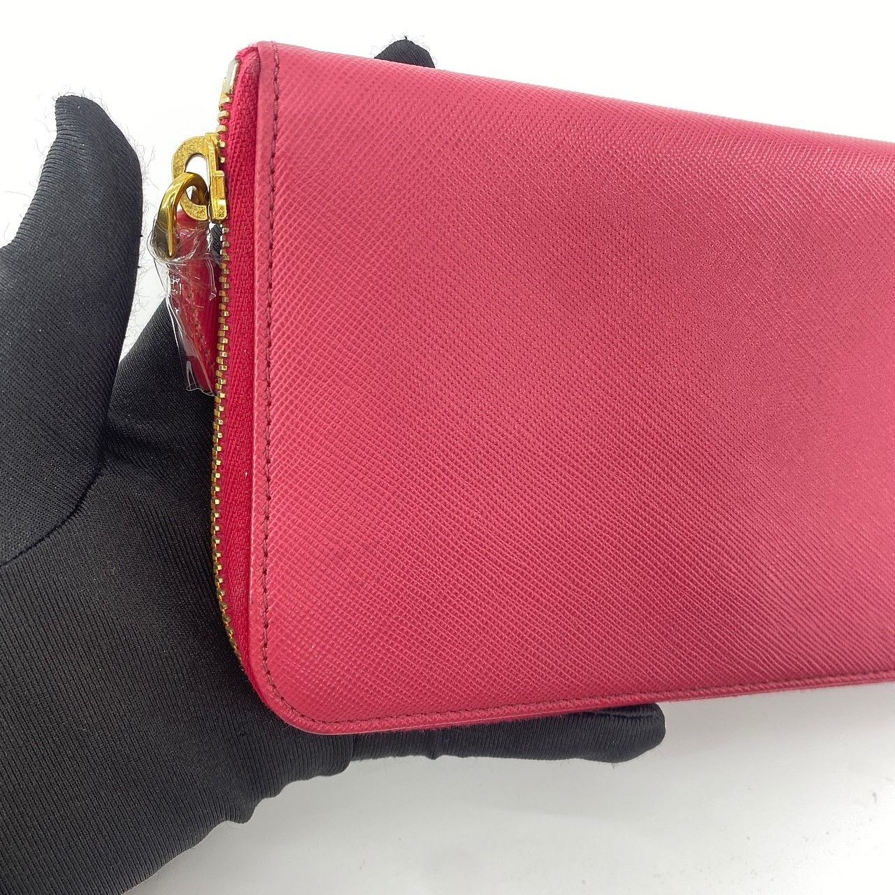 Prada Prada Peony Pink Saffiano Zip Around Wallet Size ONE SIZE - 18 Thumbnail