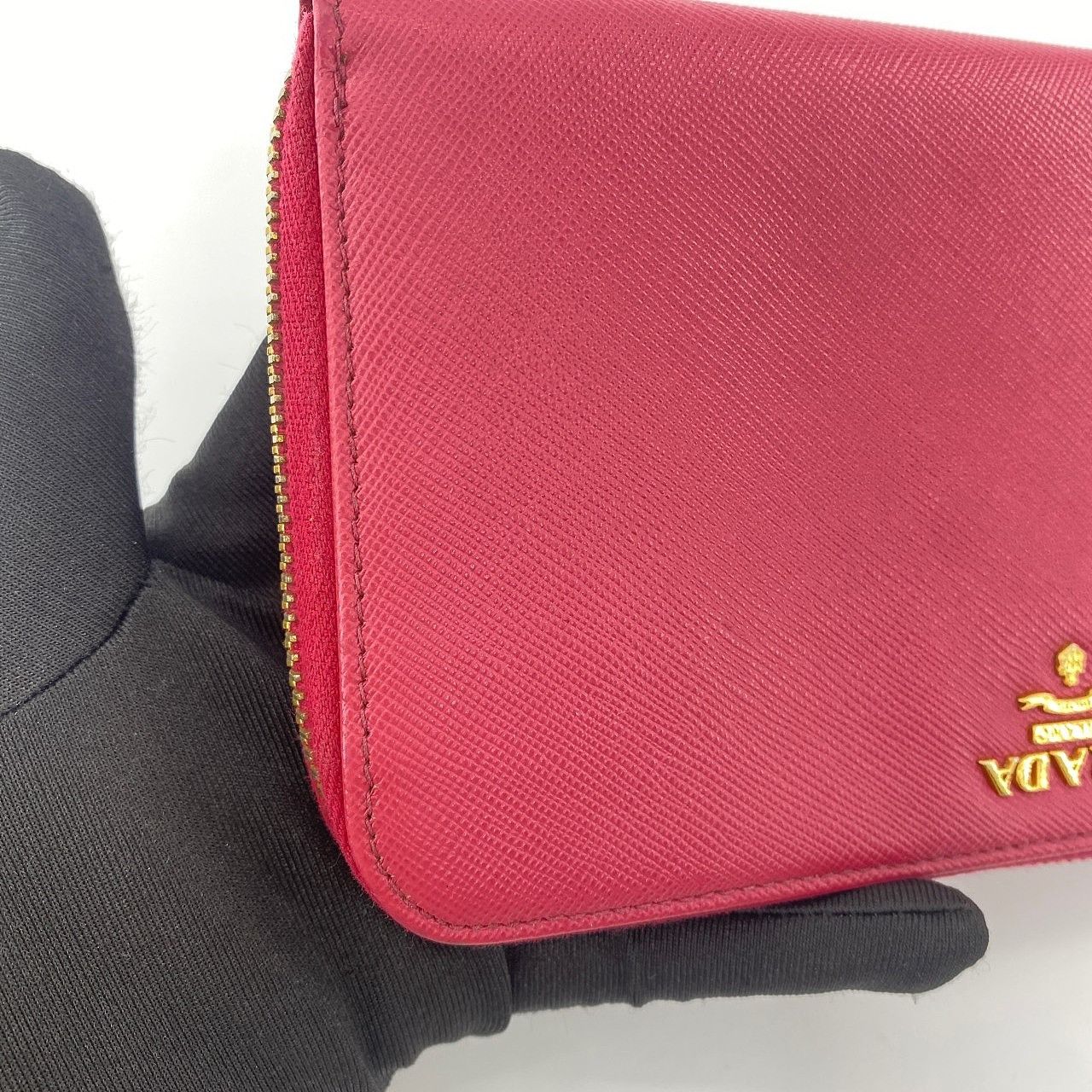 Prada Prada Peony Pink Saffiano Zip Around Wallet Size ONE SIZE - 15 Thumbnail