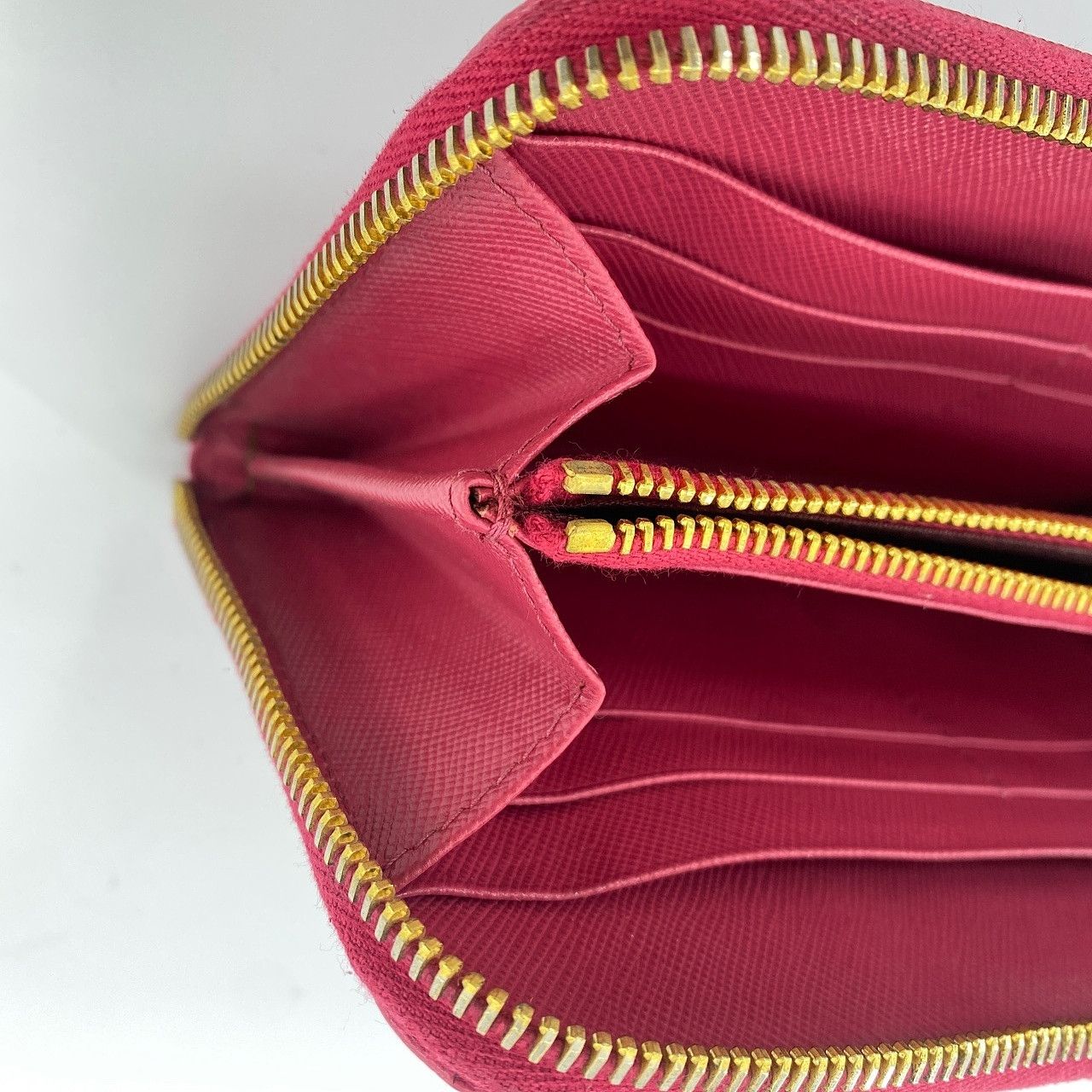 Prada Prada Peony Pink Saffiano Zip Around Wallet Size ONE SIZE - 20 Thumbnail