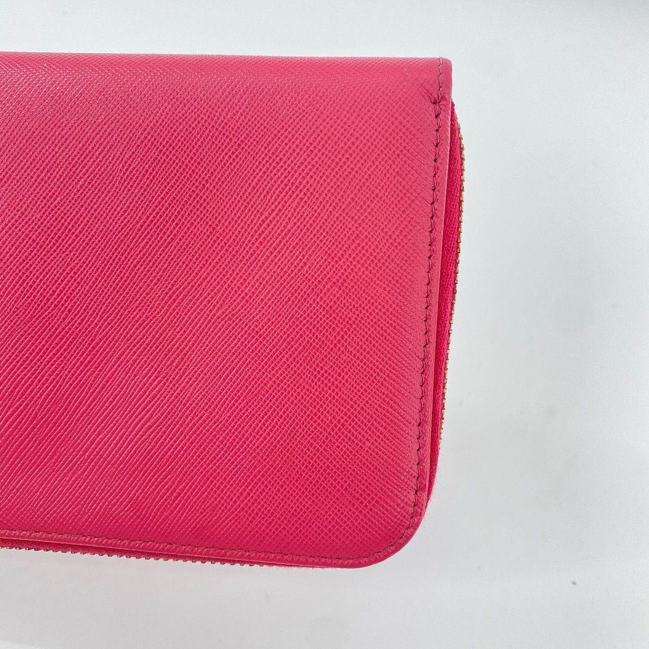 Prada Prada Peony Pink Saffiano Zip Around Wallet Size ONE SIZE - 17 Thumbnail