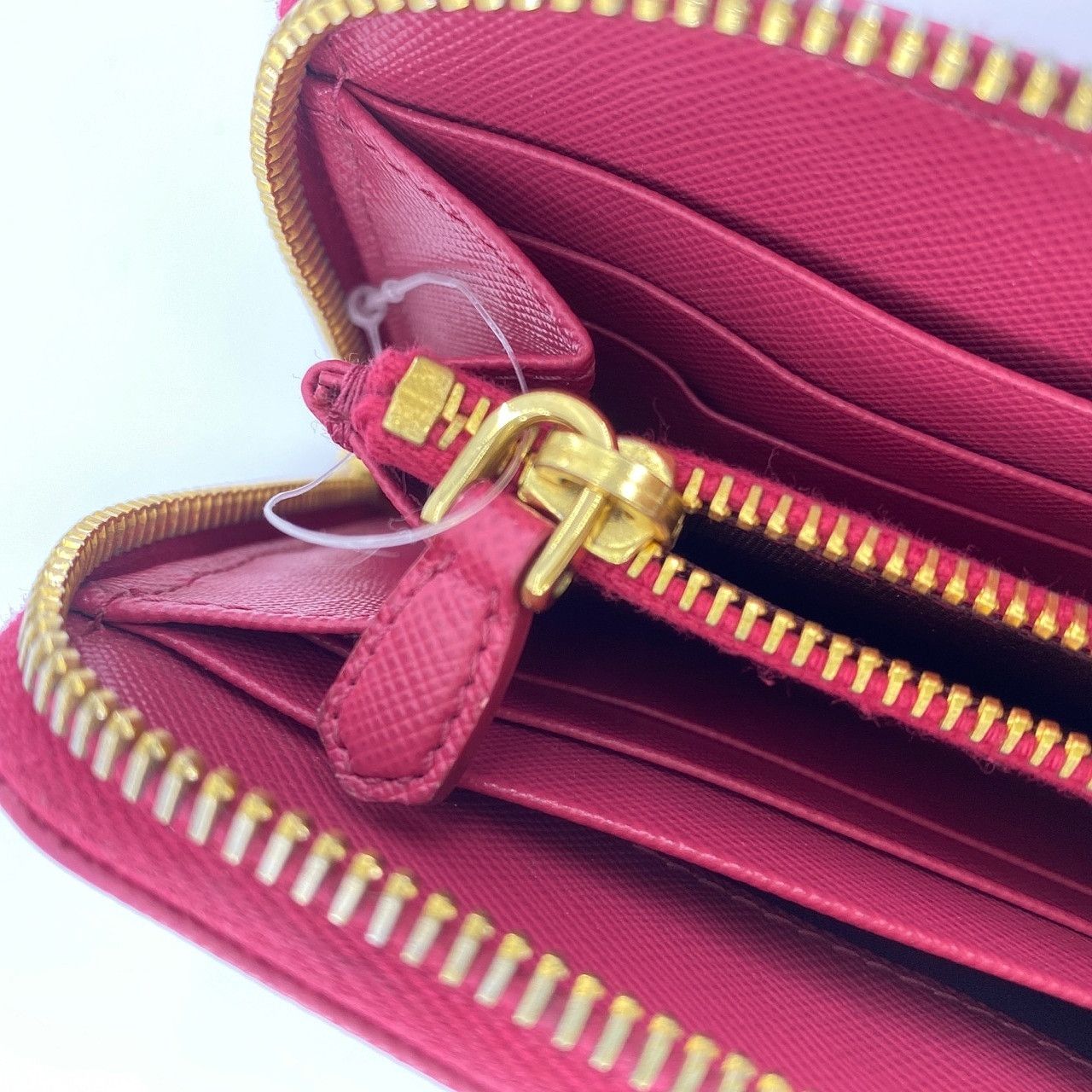 Prada Prada Peony Pink Saffiano Zip Around Wallet Size ONE SIZE - 10 Thumbnail