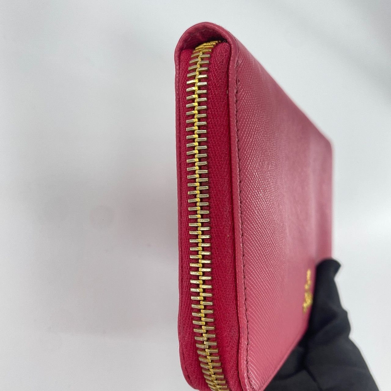 Prada Prada Peony Pink Saffiano Zip Around Wallet Size ONE SIZE - 16 Thumbnail