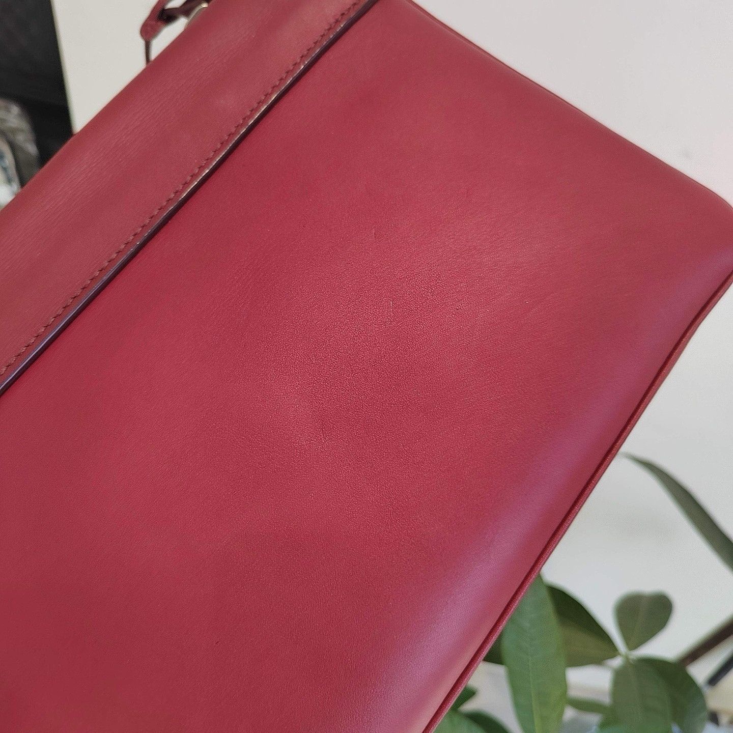Prada Prada Red Leather Chain Shoulder Bag Size ONE SIZE - 11 Thumbnail