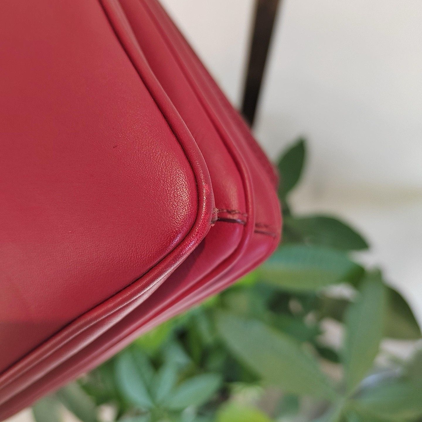 Prada Prada Red Leather Chain Shoulder Bag Size ONE SIZE - 12 Thumbnail