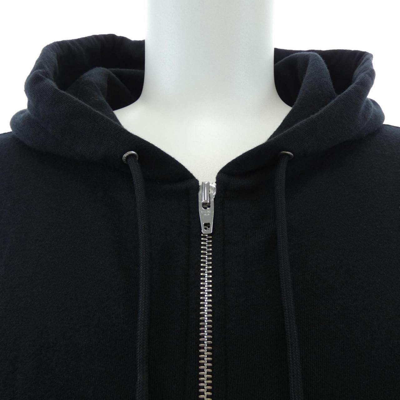 Celine Celine CELINE TRIOMPHE Cashmere Blend Hoodie Textile Sweatshirts & Hoodies 2Y36D450I DUTY FREE for USA Size ONE SIZE - 5 Thumbnail