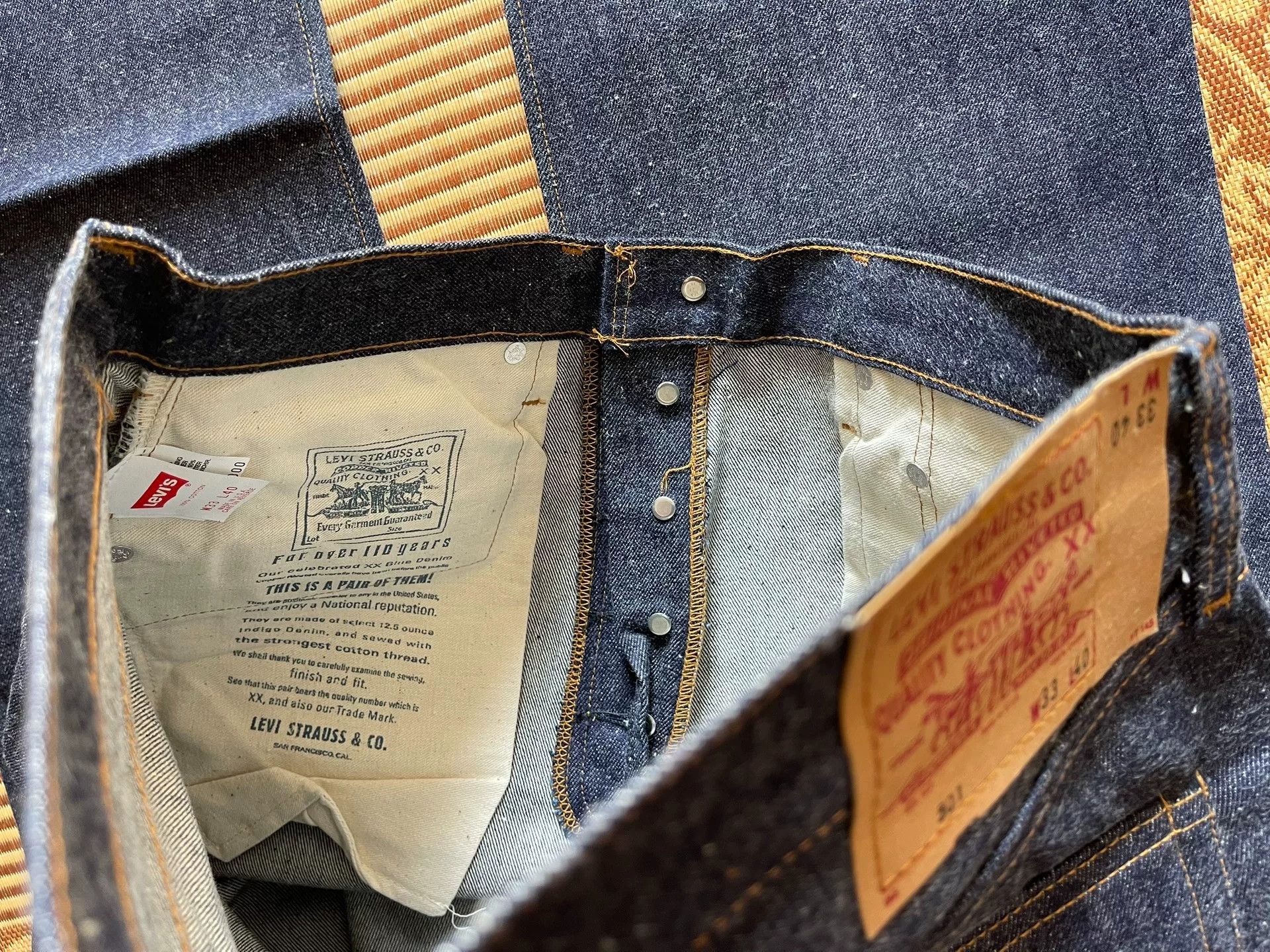 Levi's Vintage Clothing Levis LVC 555 Factory 60s 501 Size US 34 / EU 50 - 7 Thumbnail