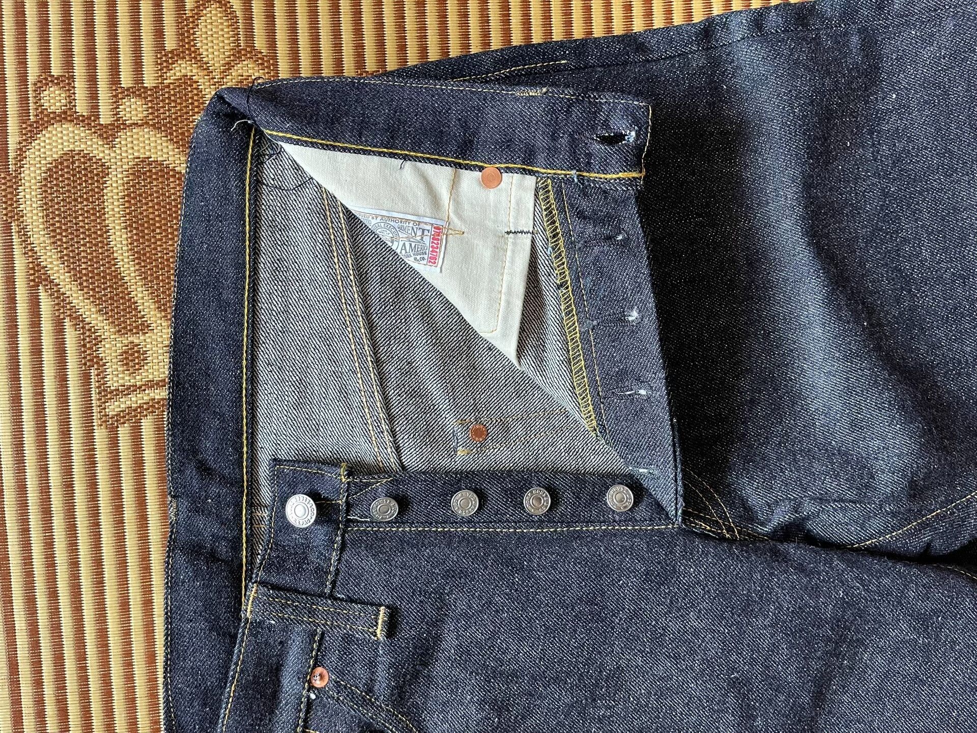 Slate & Stone 1954 Type Raw Denim Jeans Size US 33 - 6 Thumbnail