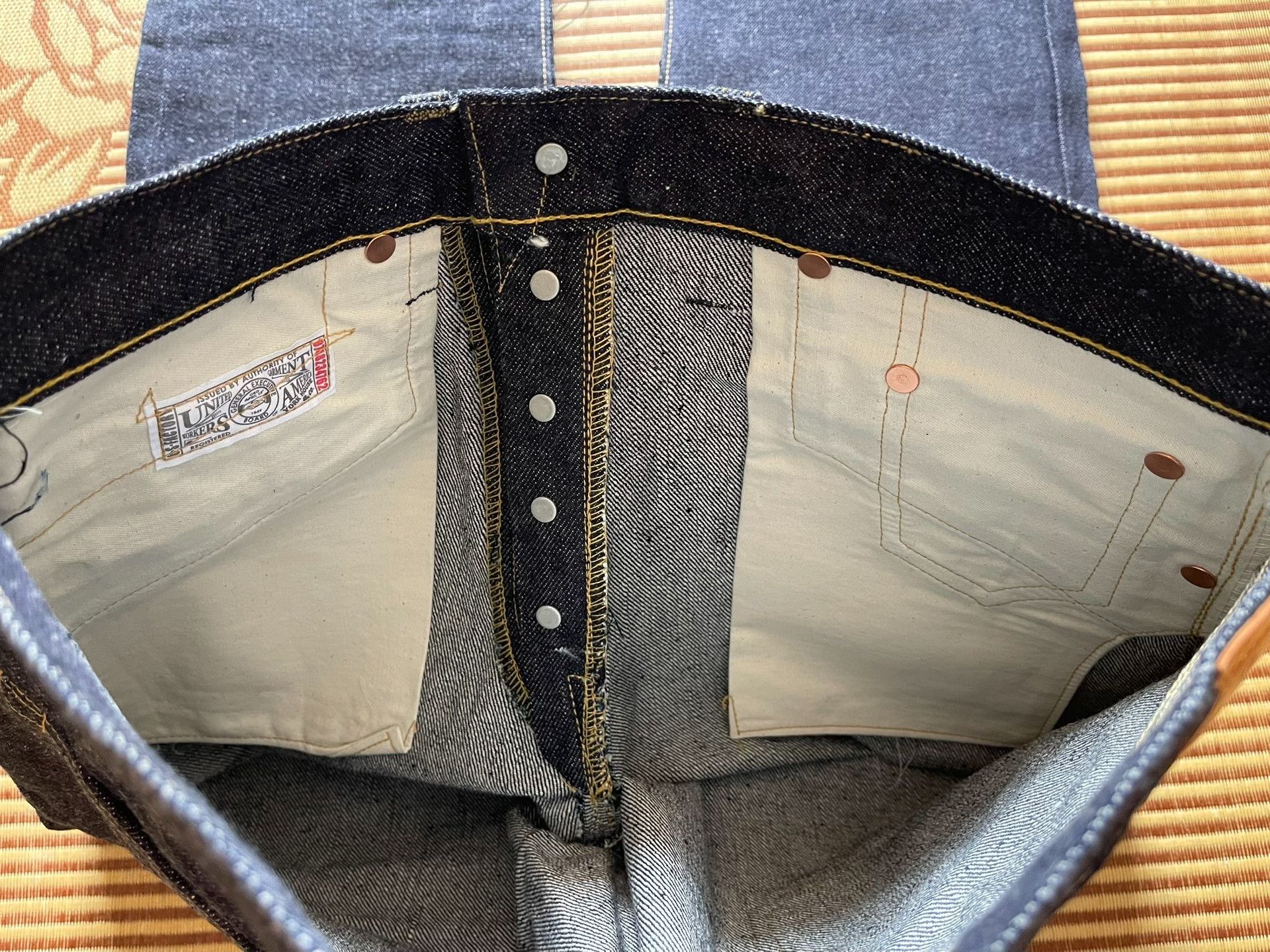 Slate & Stone 1954 Type Raw Denim Jeans Size US 33 - 7 Thumbnail