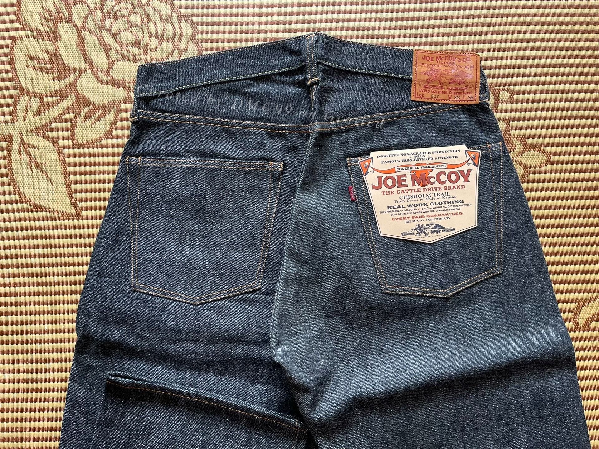 The Real McCoy's Joe McCoy 807 Black Jeans W33 Size US 33 - 4 Thumbnail