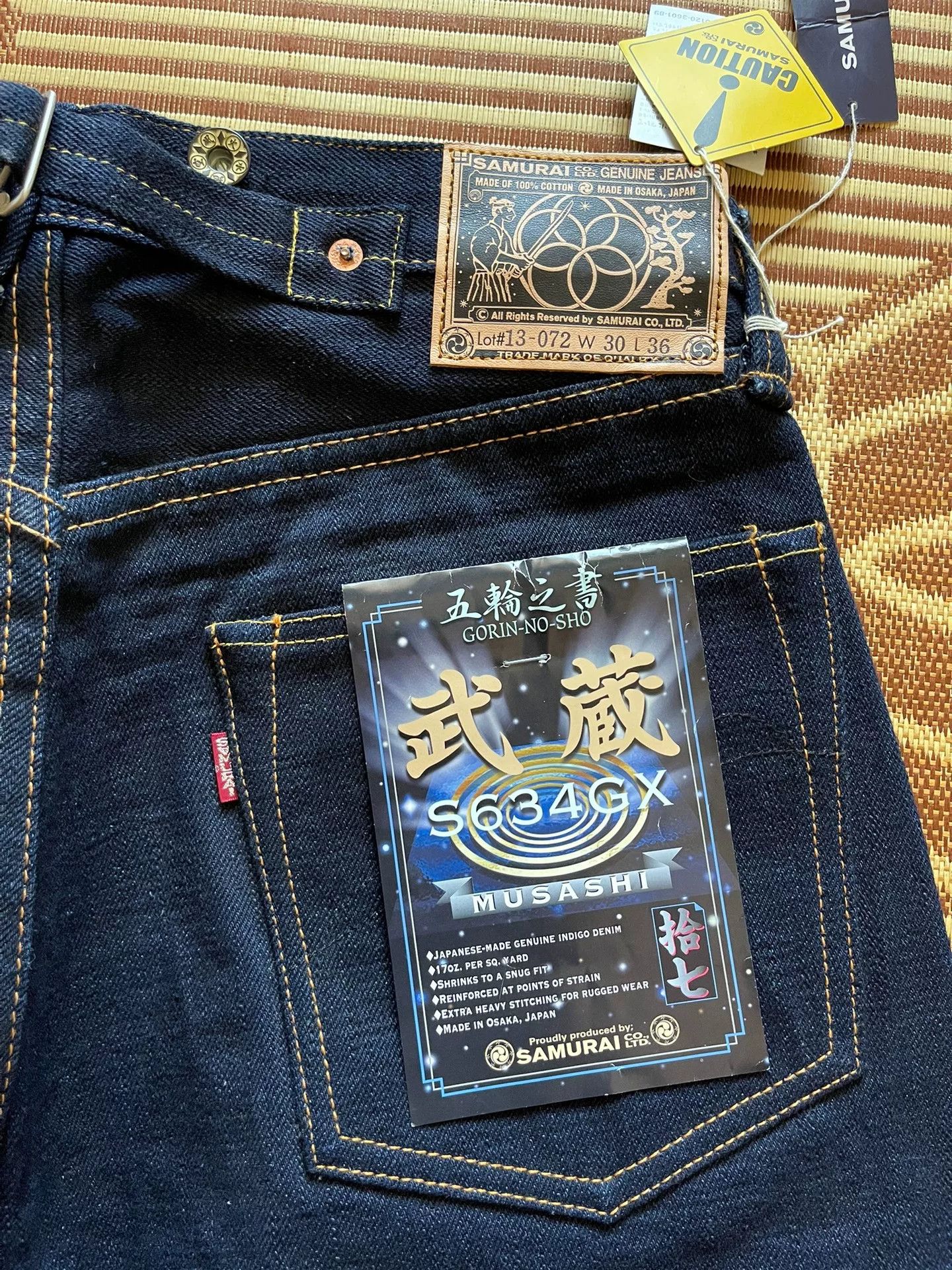 Samurai Jeans Samurai Jeans 17oz Natural Indigo Raw Denim Size US 32 / EU 48 - 5 Thumbnail