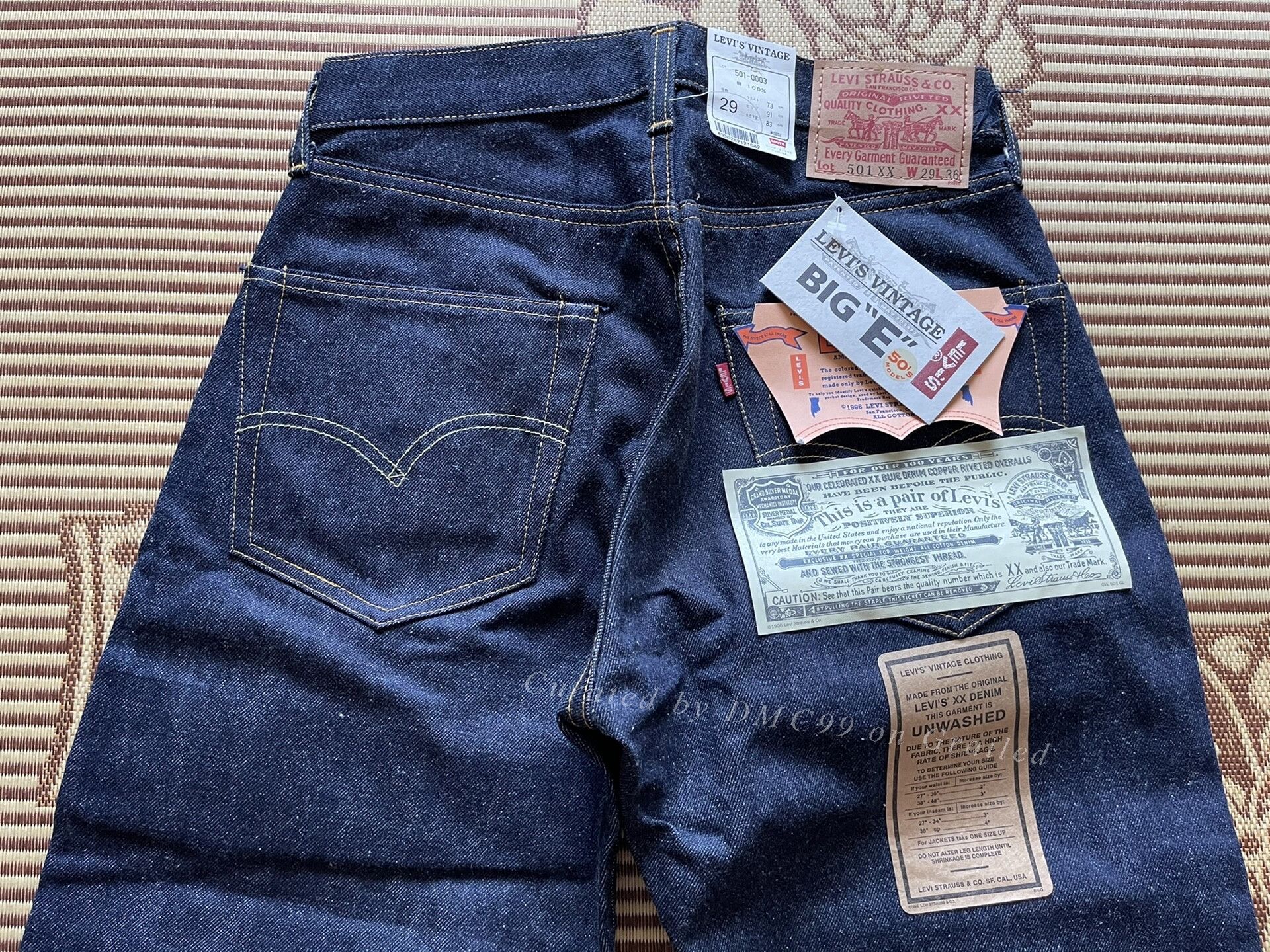 Levi's Vintage Clothing Levi's LVC 501 1955 Raw Denim Jeans Size US 29 - 5 Thumbnail