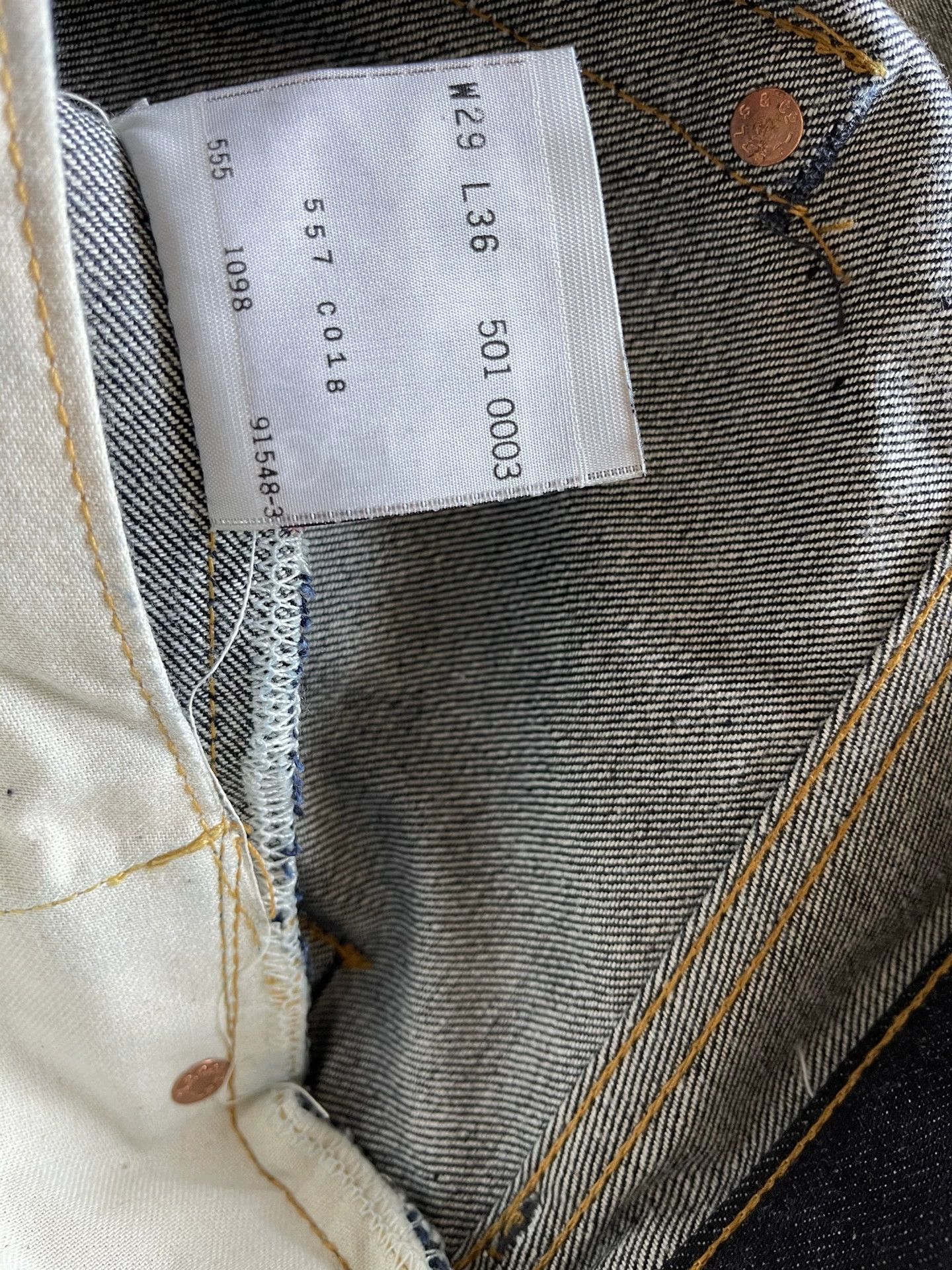 Levi's Vintage Clothing Levi's LVC 501 1955 Raw Denim Jeans Size US 29 - 7 Thumbnail
