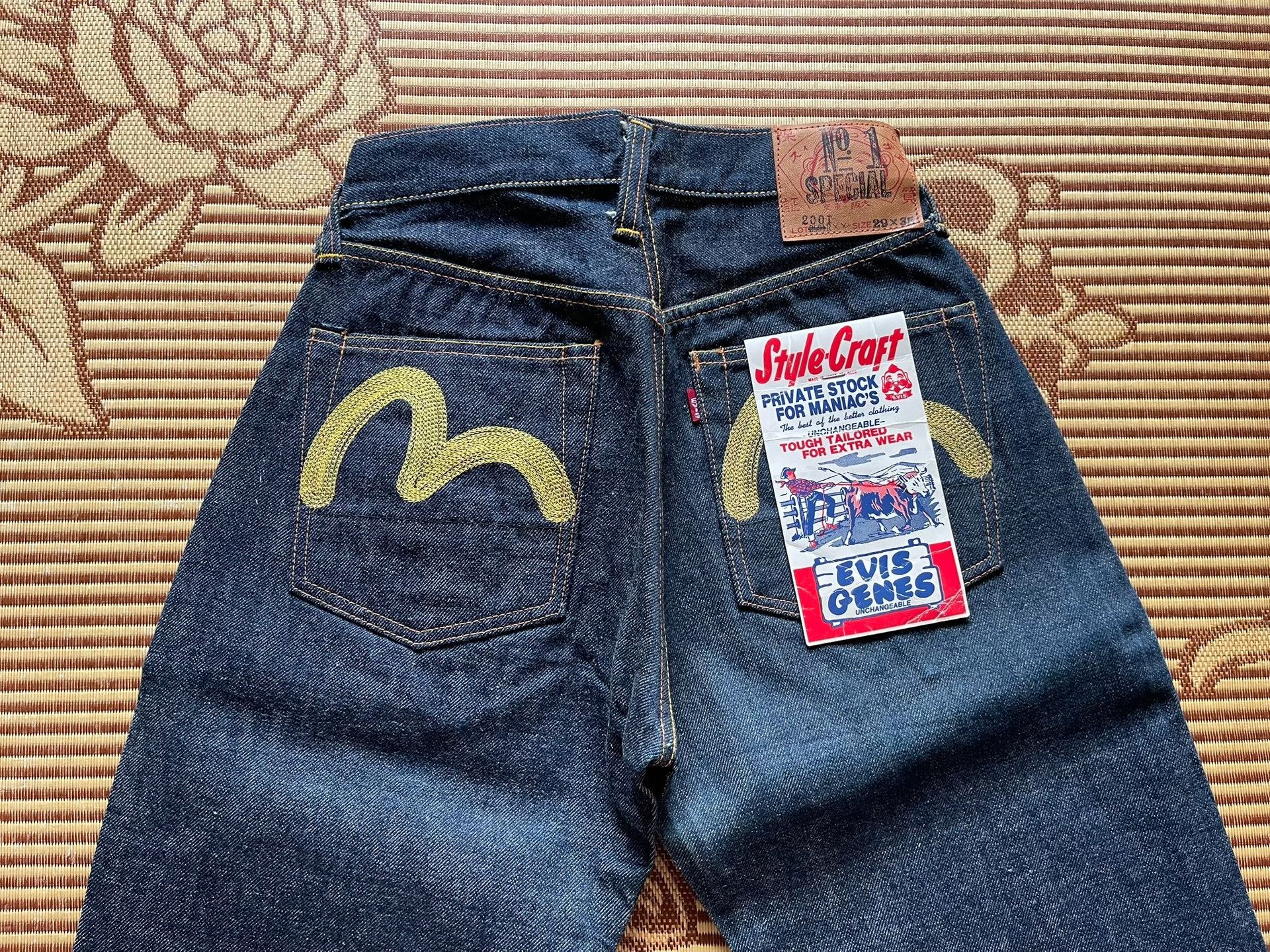 Evisu Evis No.1 2501RXX Black Ear Jeans W29 Size US 29 - 4 Thumbnail