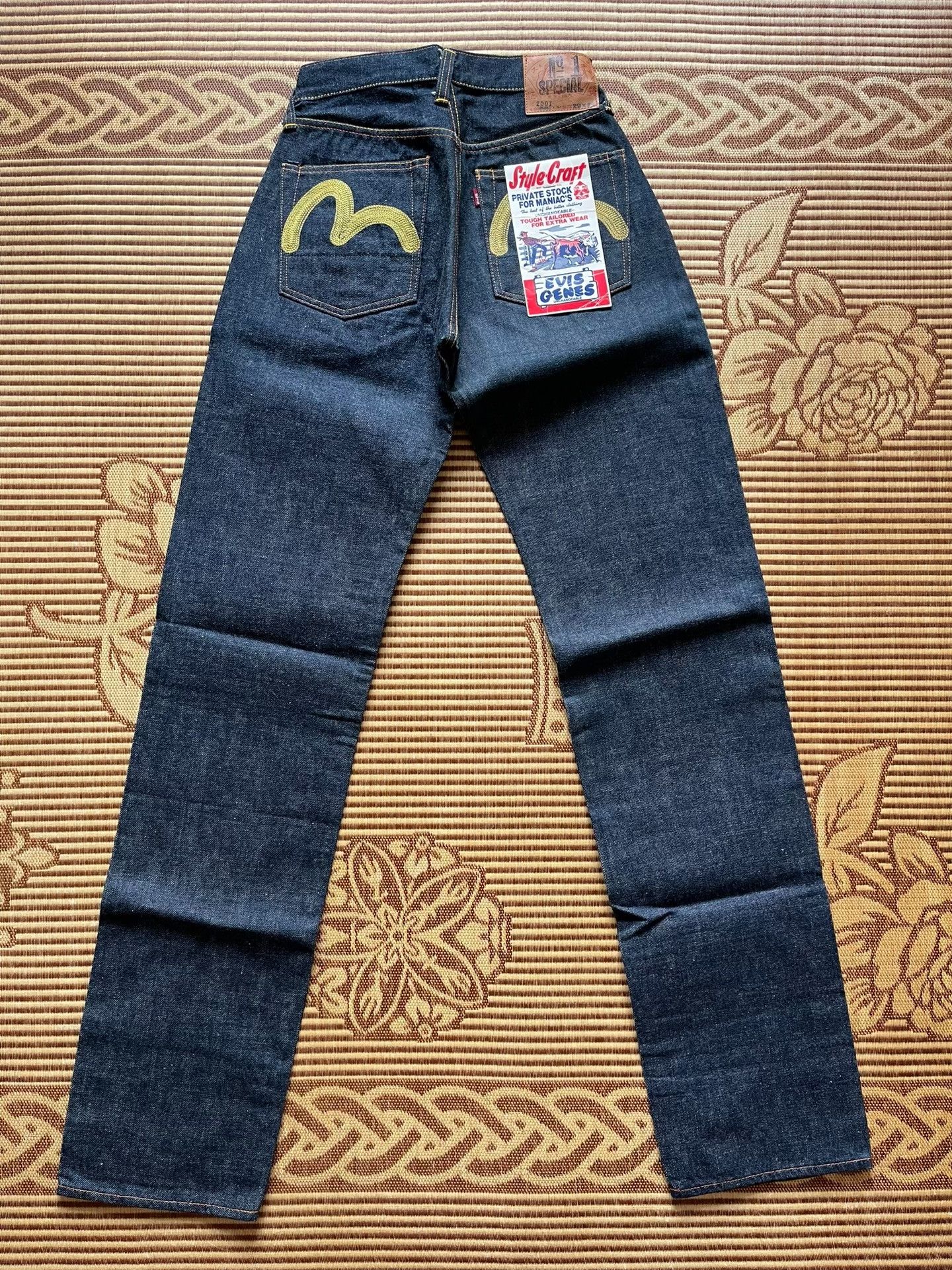 Evisu Evis No.1 2501RXX Black Ear Jeans W29 Size US 29 - 3 Thumbnail