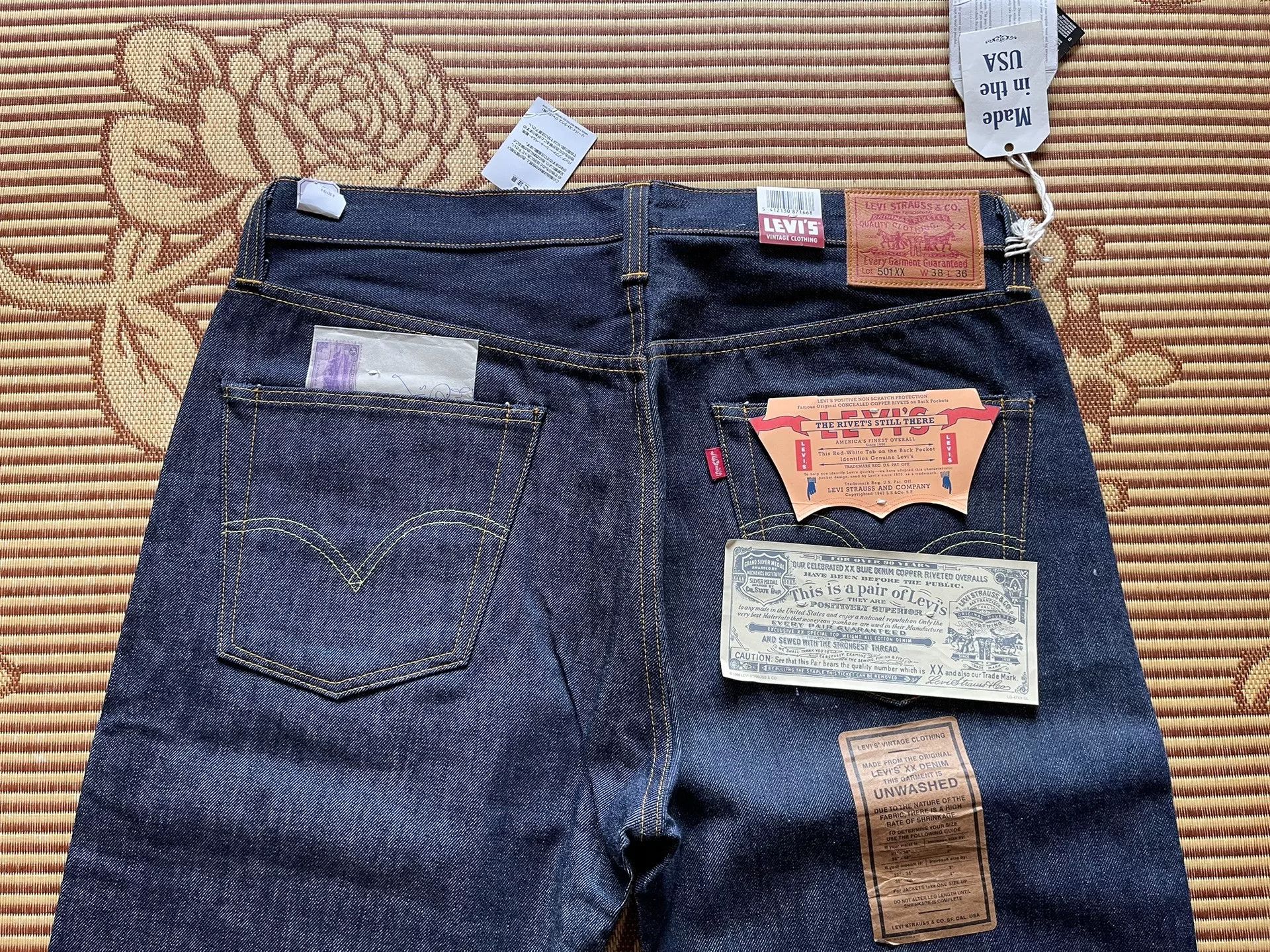 Levi's Vintage Clothing Levi's LVC 1947 501XX Jeans W38 Size US 38 / EU 54 - 4 Thumbnail