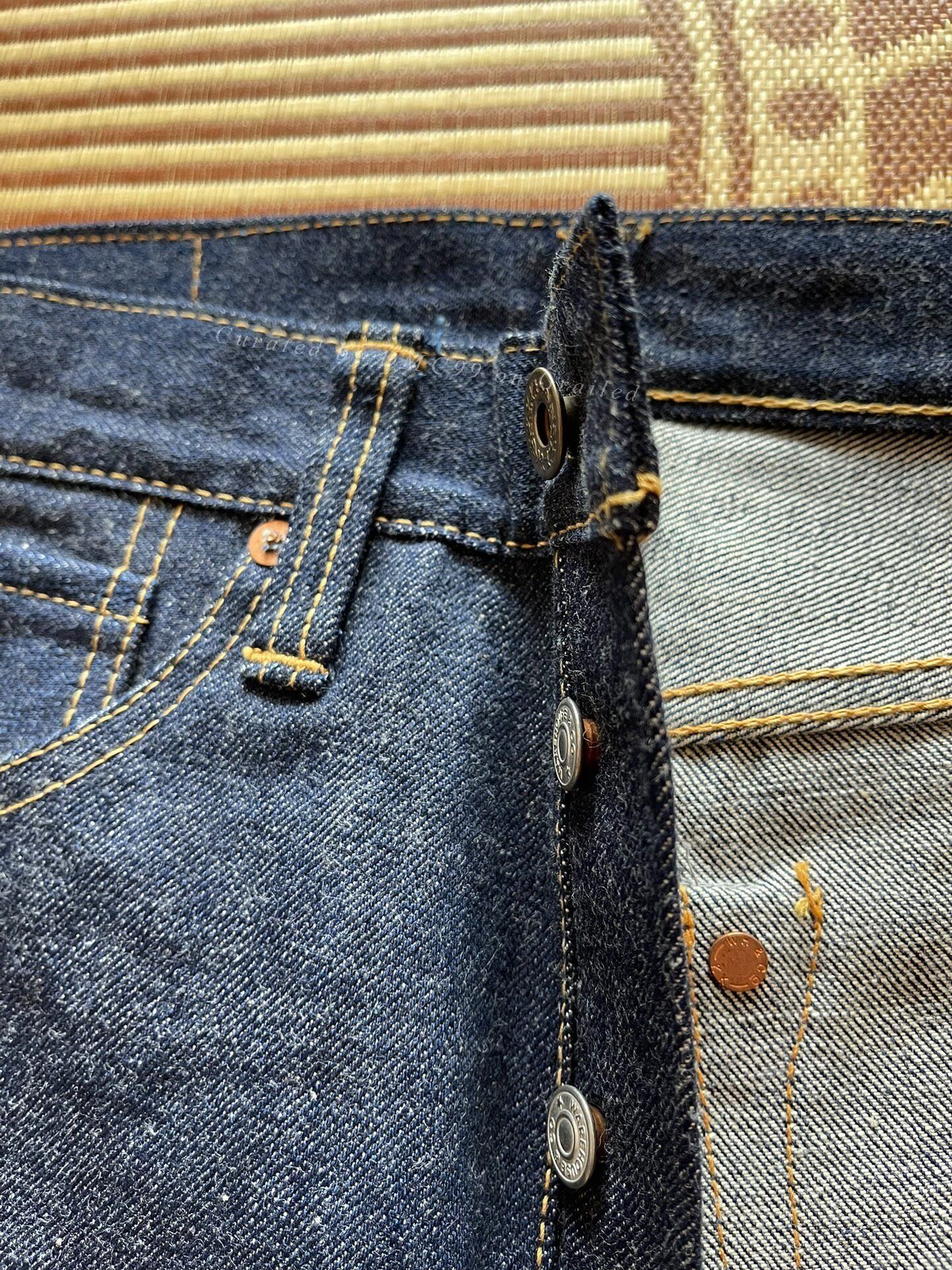 Warehouse & Co. Warehouse 1003xx Raw Denim Jeans Size US 30 / EU 46 - 6 Thumbnail