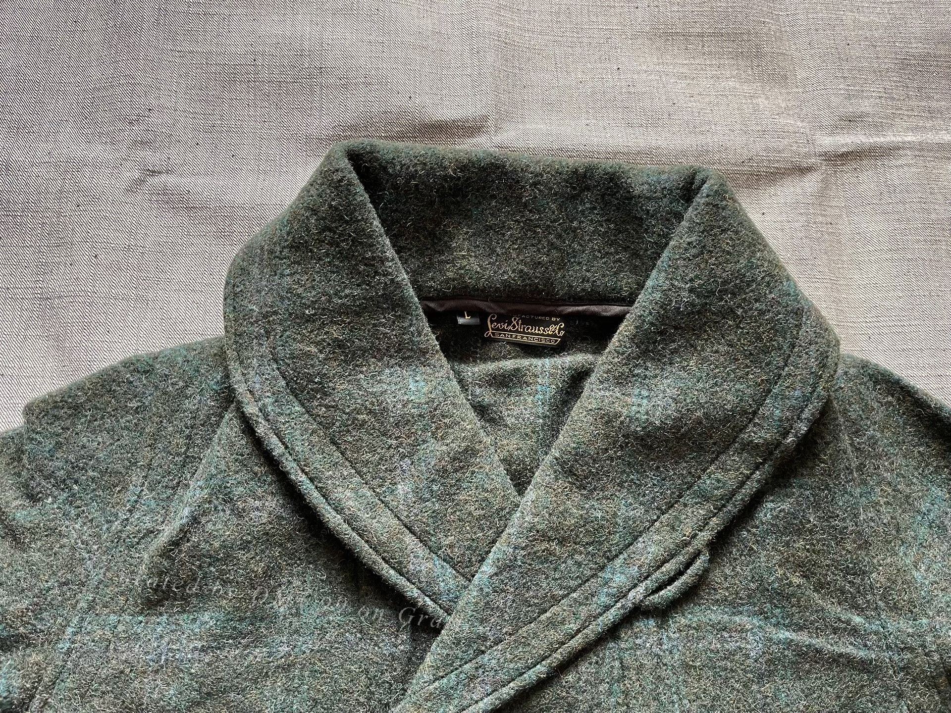 Levi's Vintage Clothing Levi's LVC Shawl Collar Wool Plaid Coat Size US L / EU 52-54 / 3 - 4 Thumbnail
