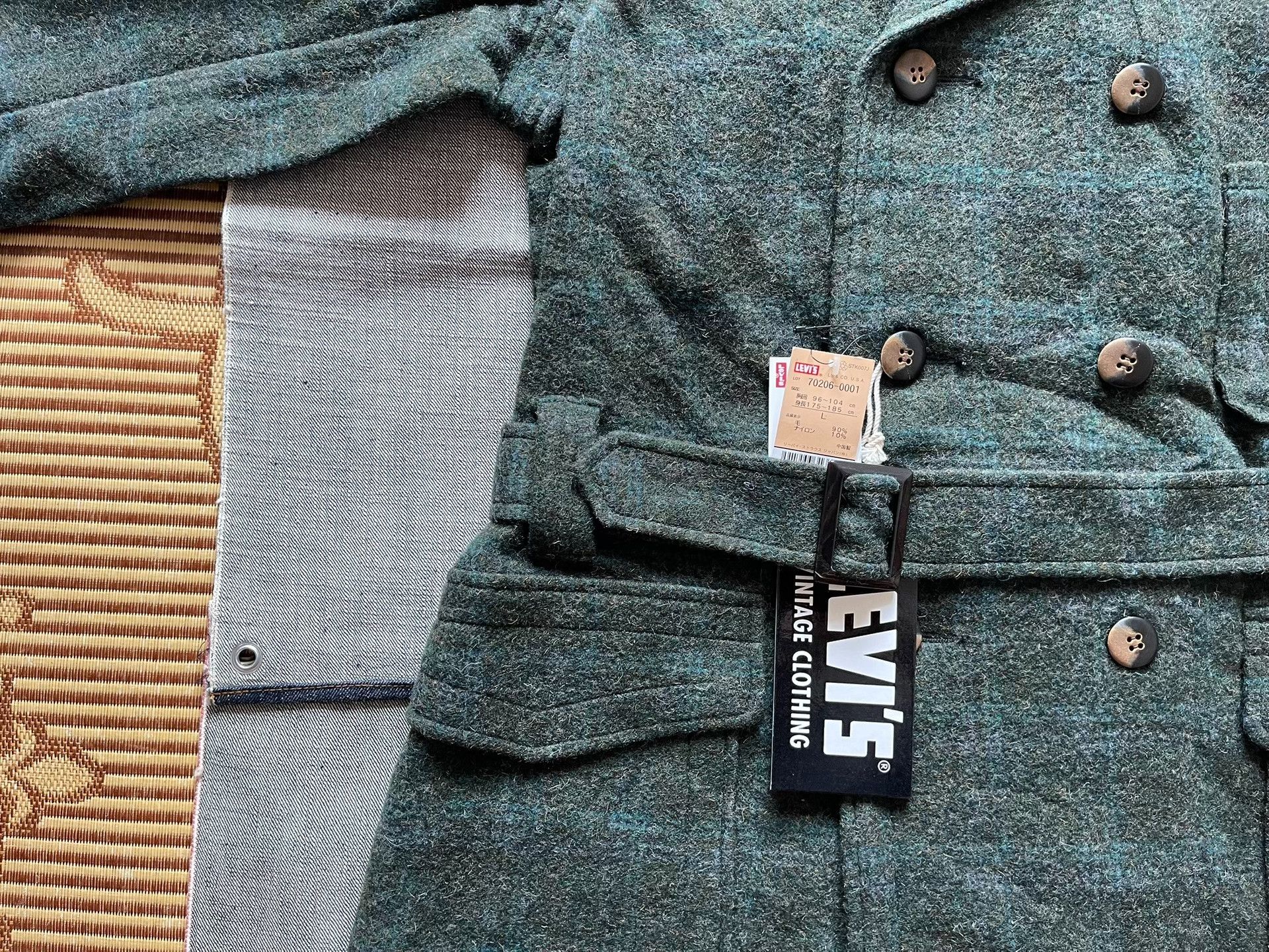 Levi's Vintage Clothing Levi's LVC Shawl Collar Wool Plaid Coat Size US L / EU 52-54 / 3 - 3 Thumbnail