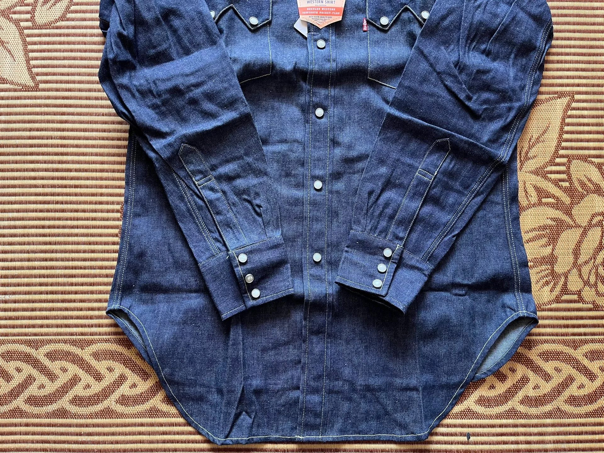 LVC Levi's LVC 555 Raw Denim Shirt Size US L / EU 52-54 / 3 - 6 Thumbnail