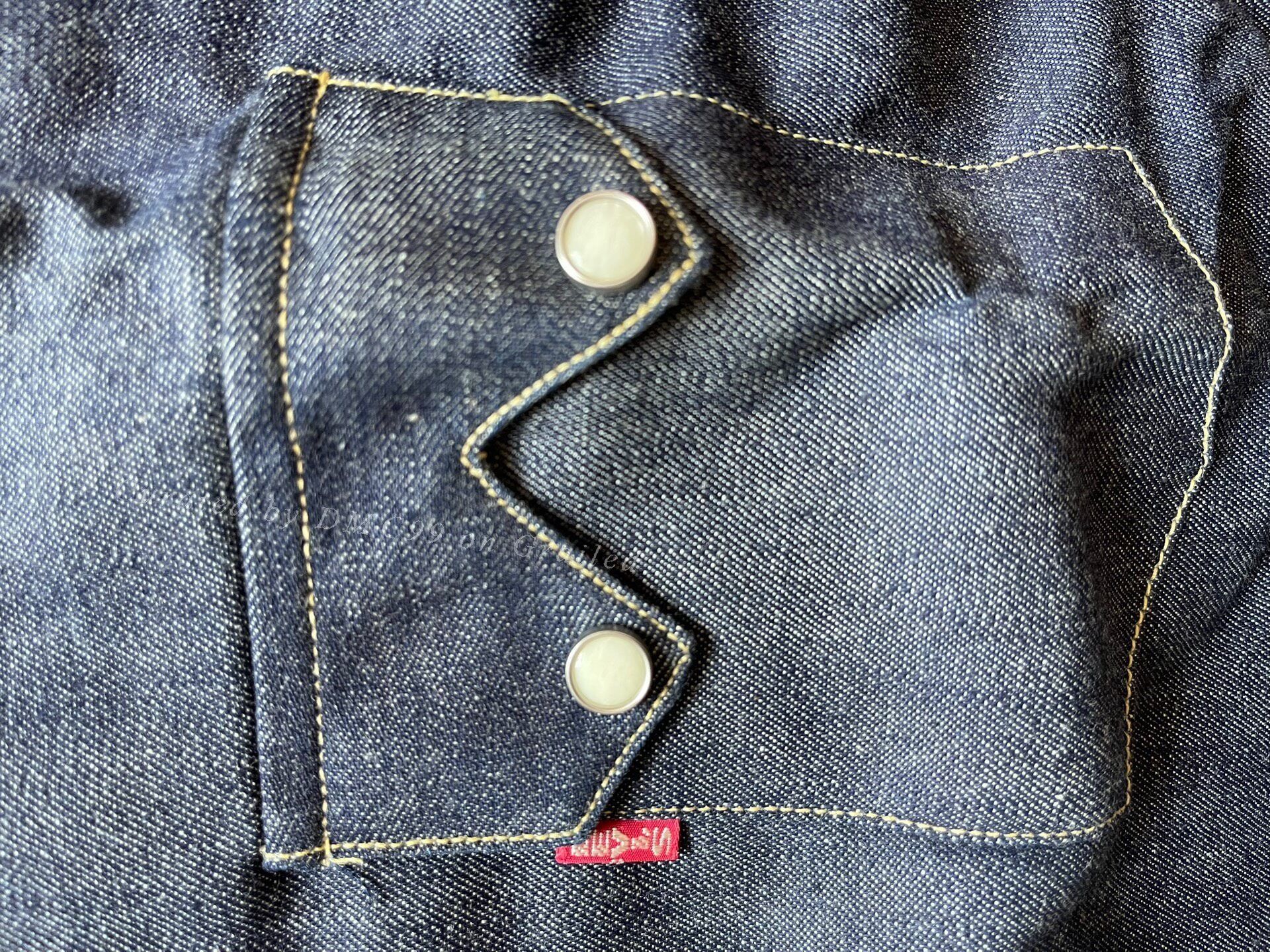 LVC Levi's LVC 555 Raw Denim Shirt Size US L / EU 52-54 / 3 - 3 Thumbnail