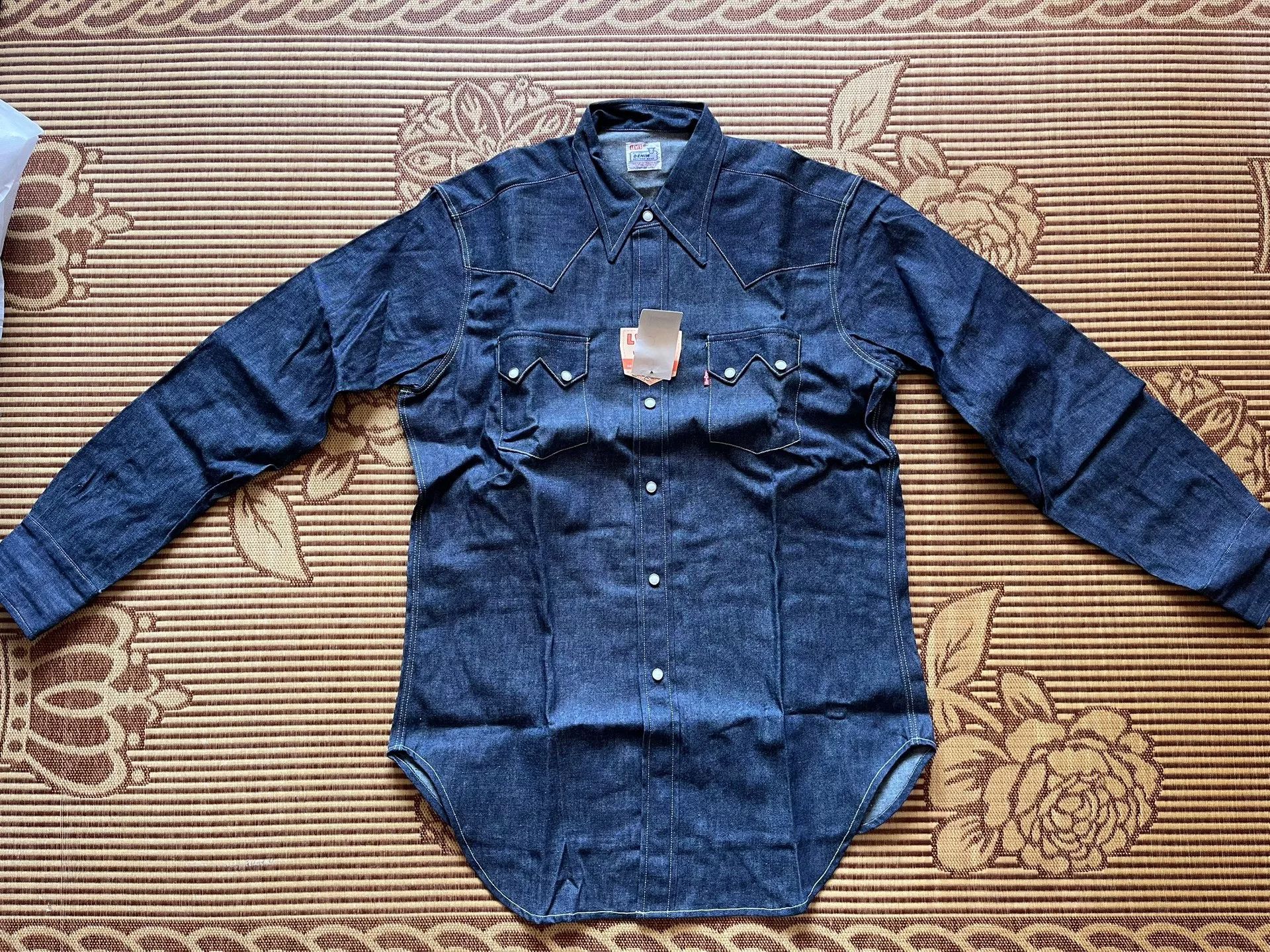 LVC Levi's LVC 555 Raw Denim Shirt Size US L / EU 52-54 / 3 - 2 Thumbnail