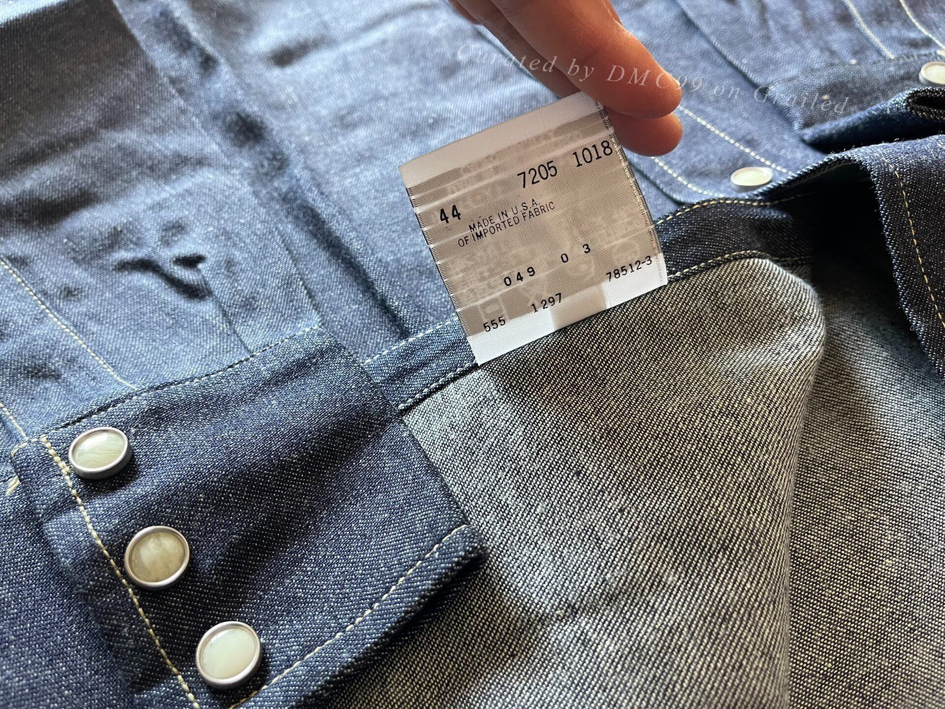 LVC Levi's LVC 555 Raw Denim Shirt Size US L / EU 52-54 / 3 - 9 Thumbnail