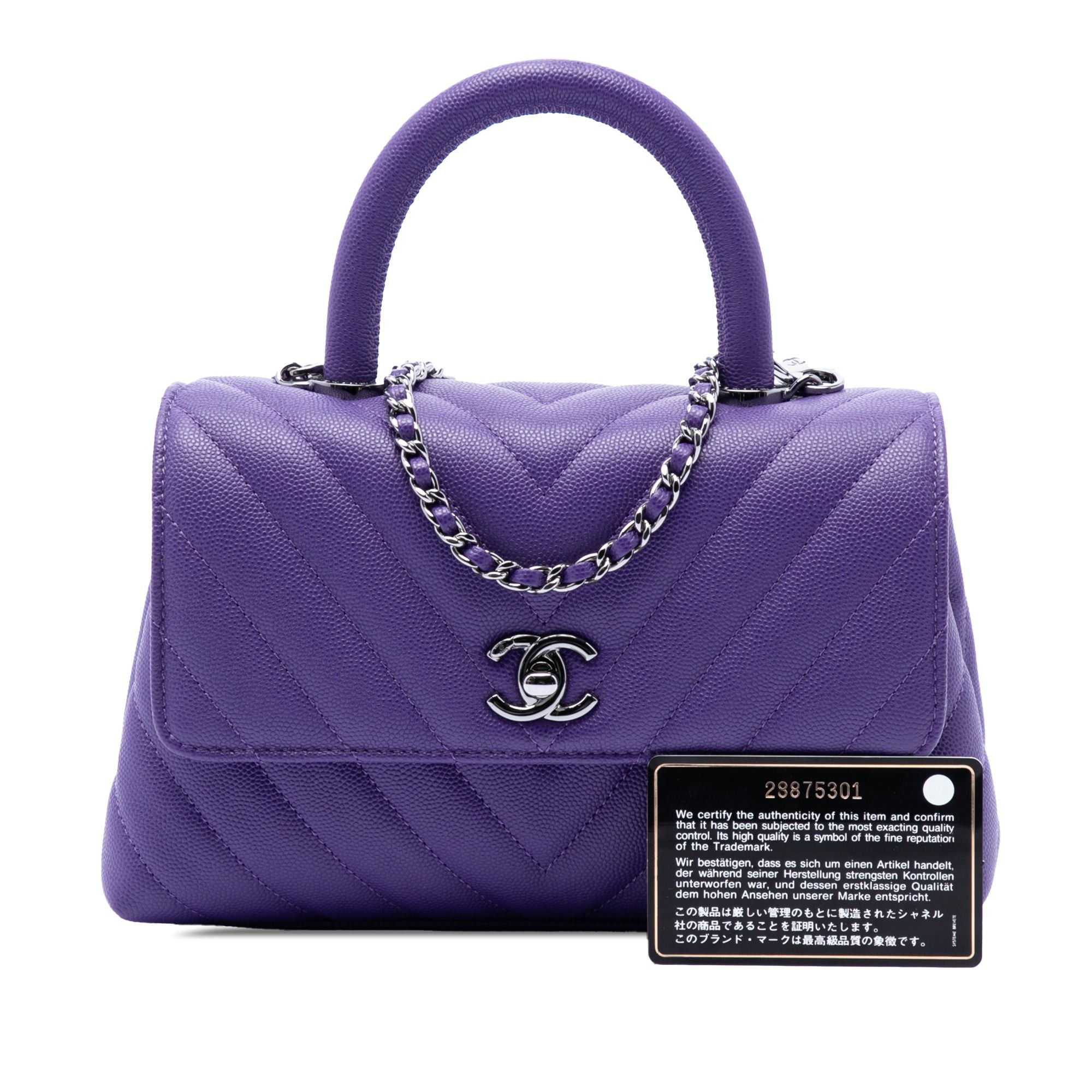 Chanel Mini Chevron Caviar Coco Top Handle Bag Size ONE SIZE - 7 Thumbnail
