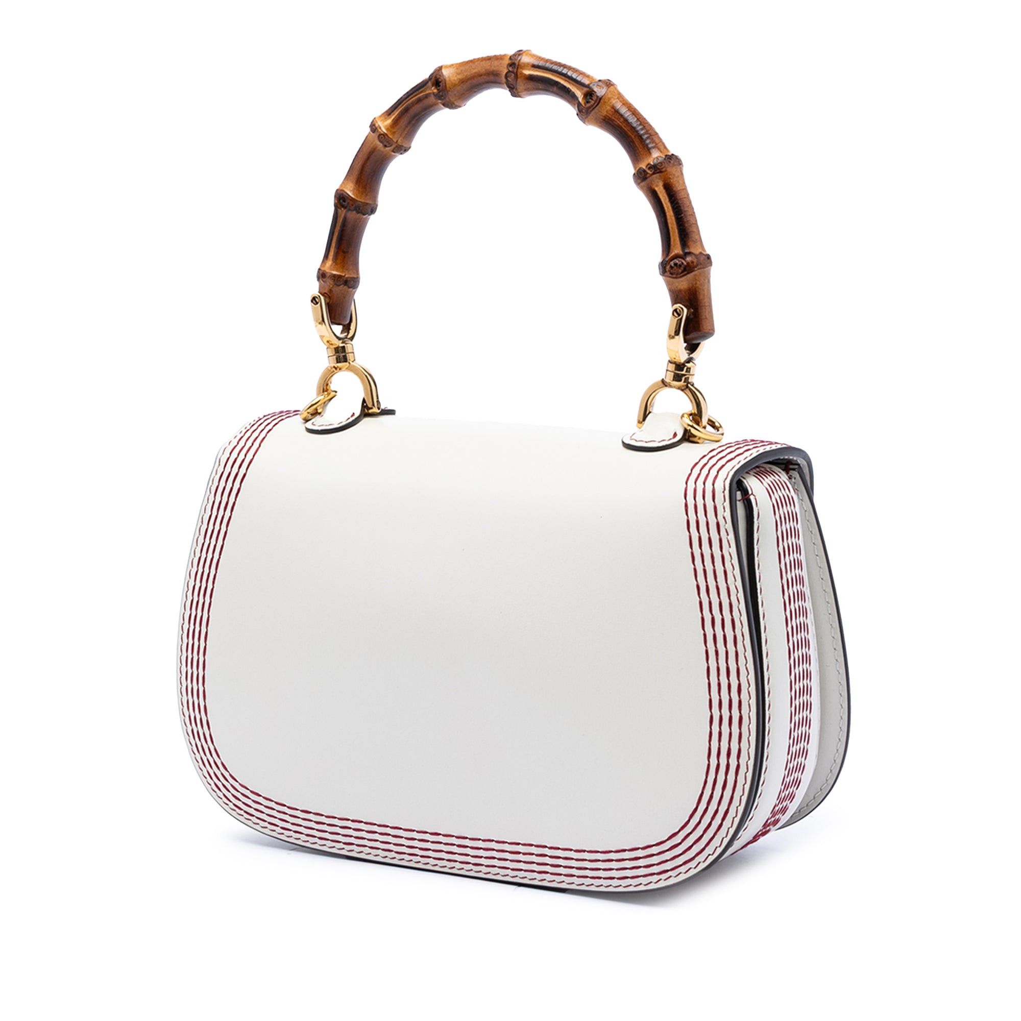Gucci Small Calfskin Stitched Bamboo 1947 Top Handle Bag Size ONE SIZE - 2 Thumbnail