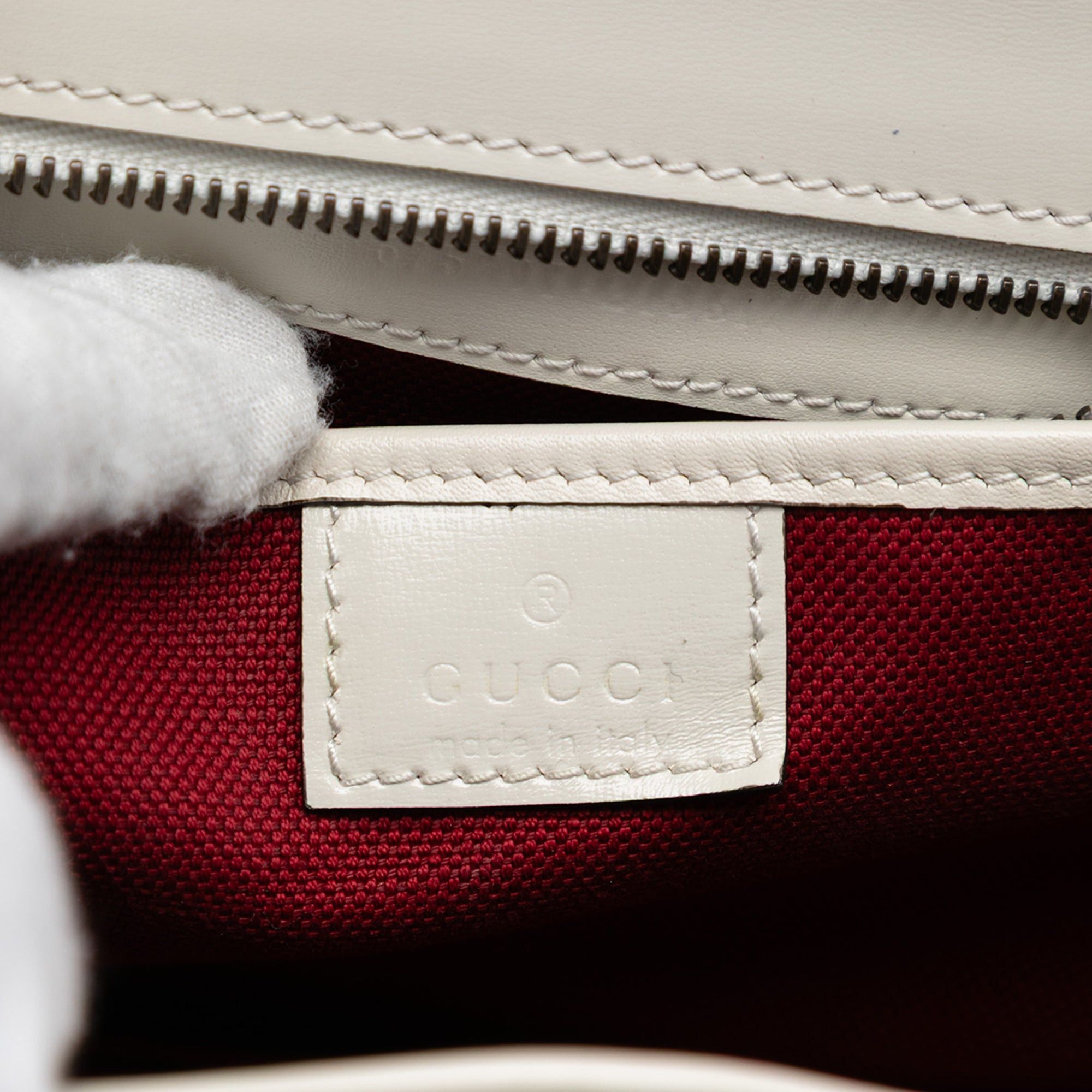 Gucci Small Calfskin Stitched Bamboo 1947 Top Handle Bag Size ONE SIZE - 5 Thumbnail