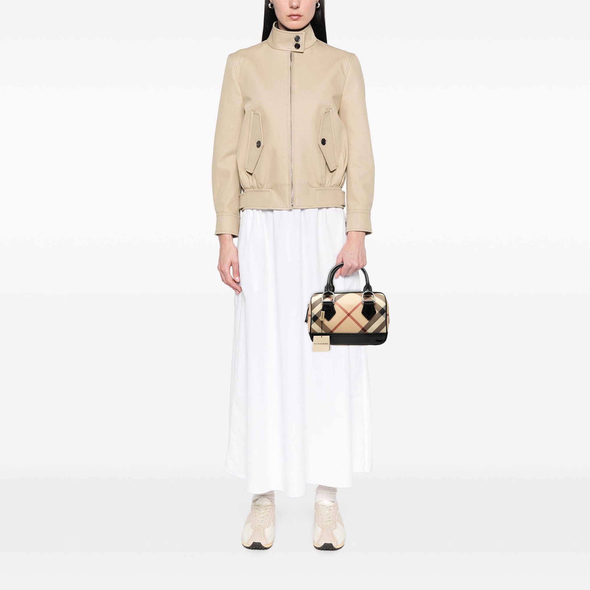 Burberry Small Supernova Check Coated Canvas Bowling Bag Size ONE SIZE - 7 Thumbnail