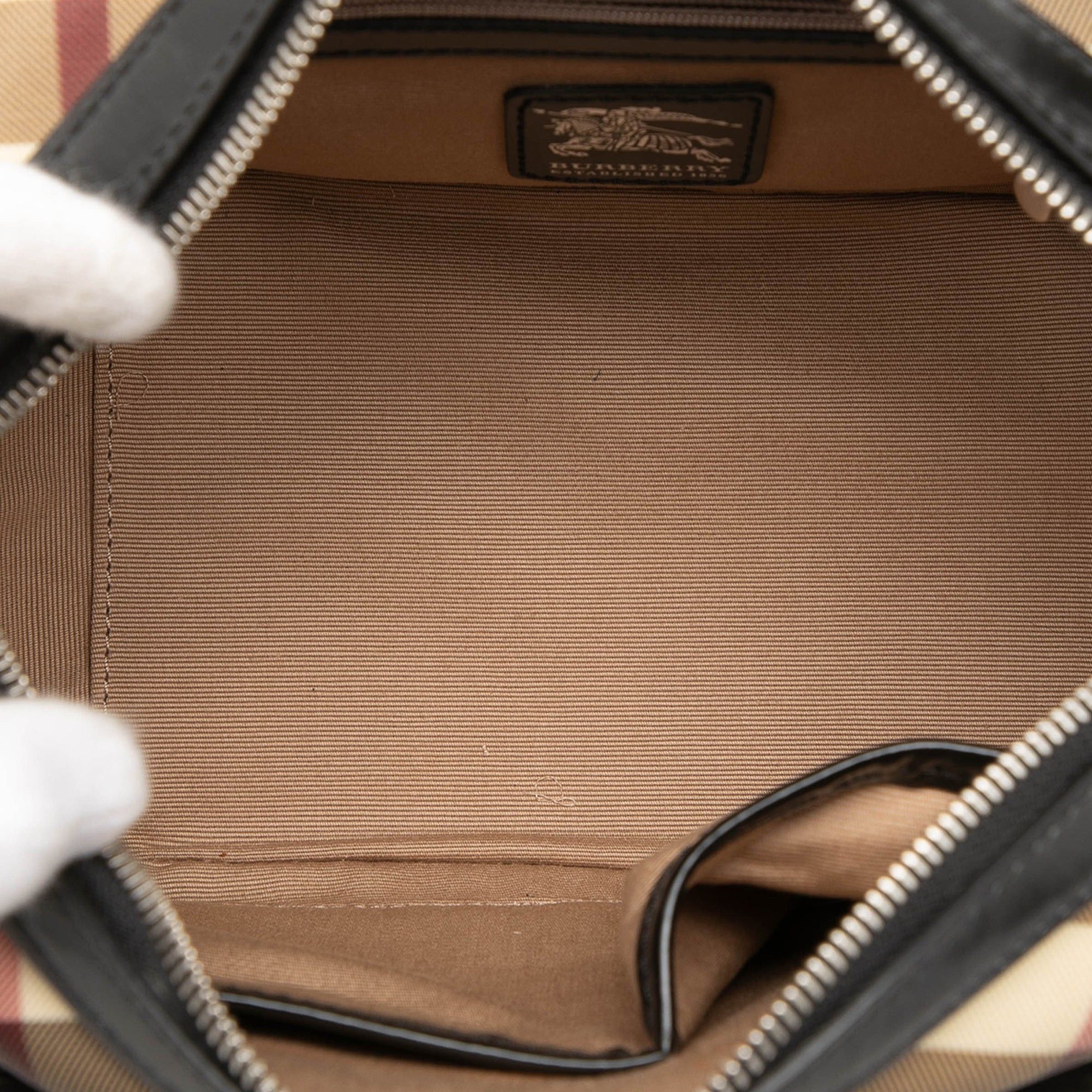 Burberry Small Supernova Check Coated Canvas Bowling Bag Size ONE SIZE - 4 Thumbnail