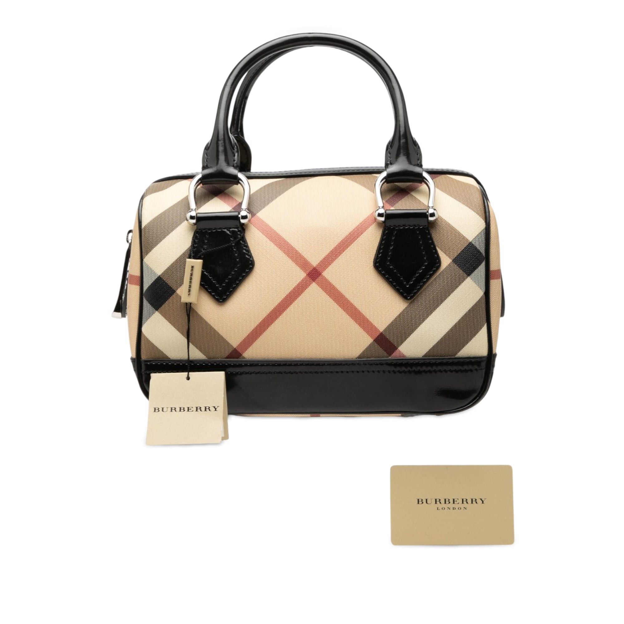Burberry Small Supernova Check Coated Canvas Bowling Bag Size ONE SIZE - 8 Thumbnail