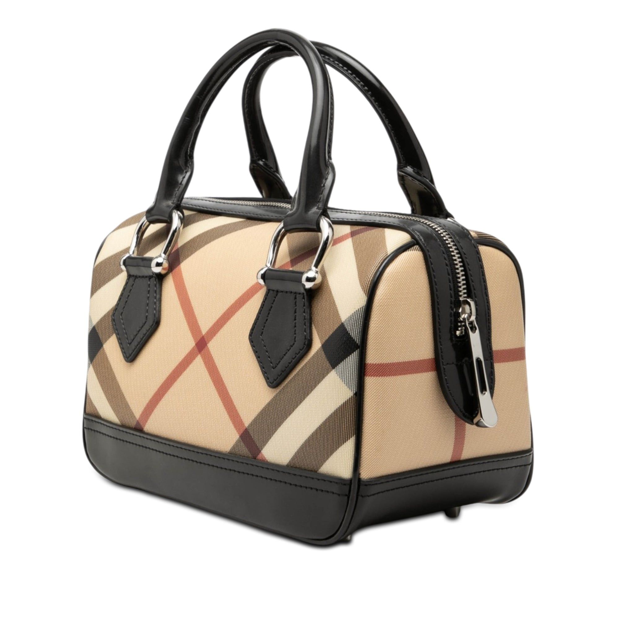 Burberry Small Supernova Check Coated Canvas Bowling Bag Size ONE SIZE - 2 Thumbnail