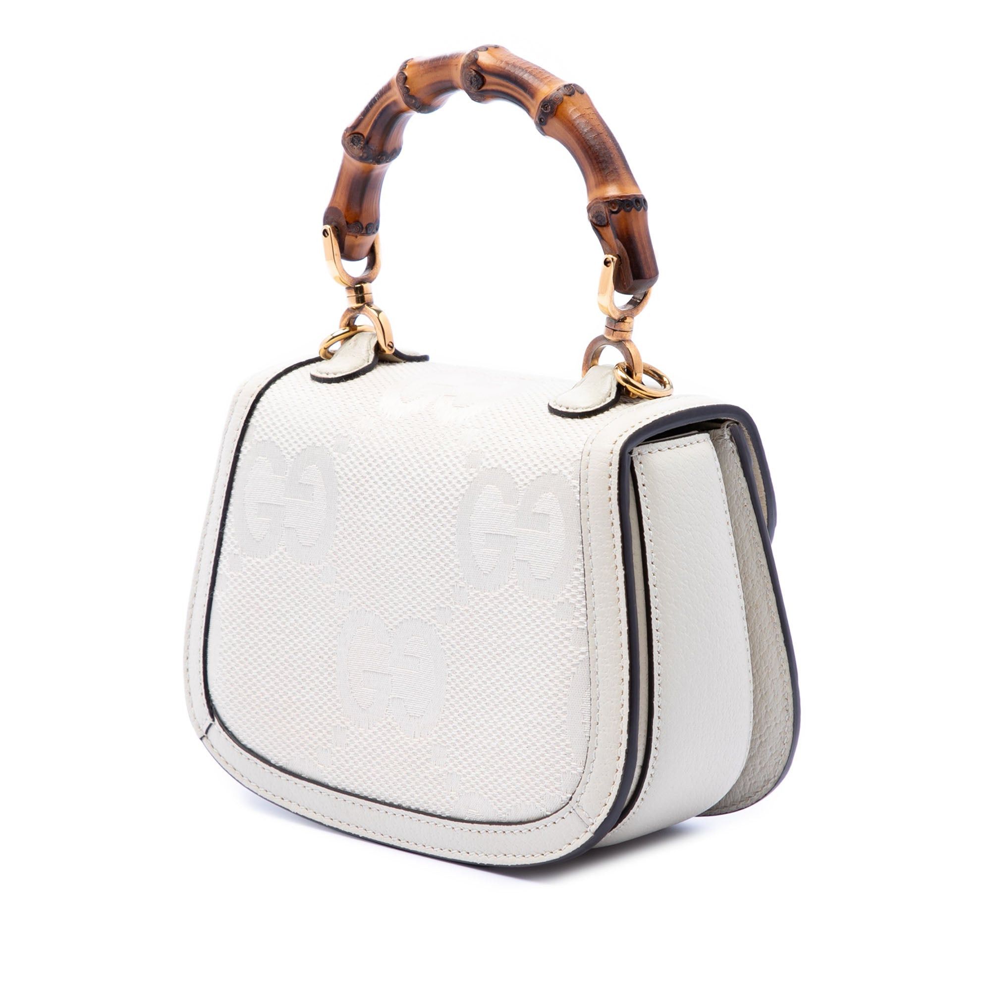 Gucci Mini Jumbo GG Canvas 1947 Web Bamboo Top Handle Bag Size ONE SIZE - 2 Thumbnail