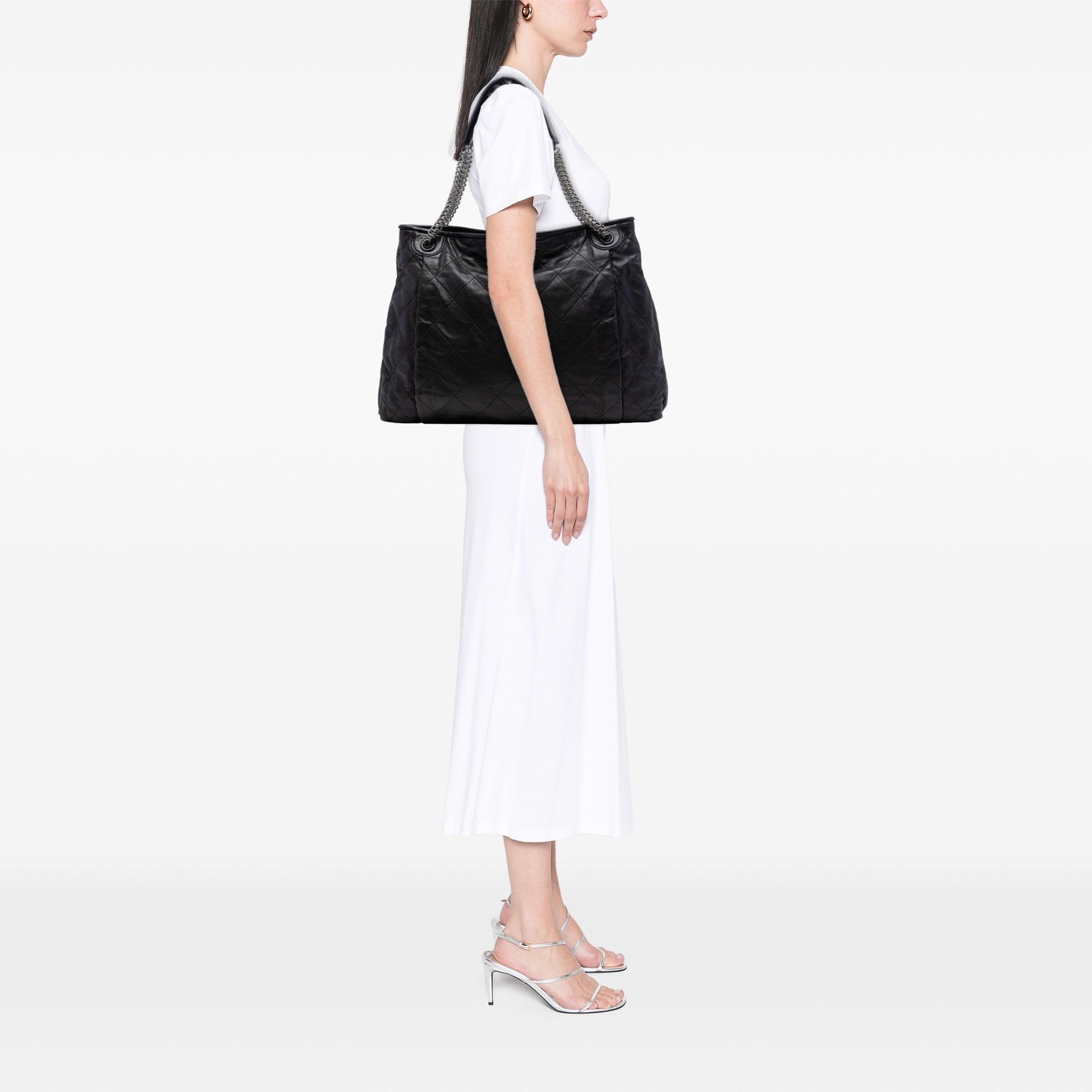 Chanel CC Quilted Lambskin Chain Shopping Tote Size ONE SIZE - 6 Thumbnail