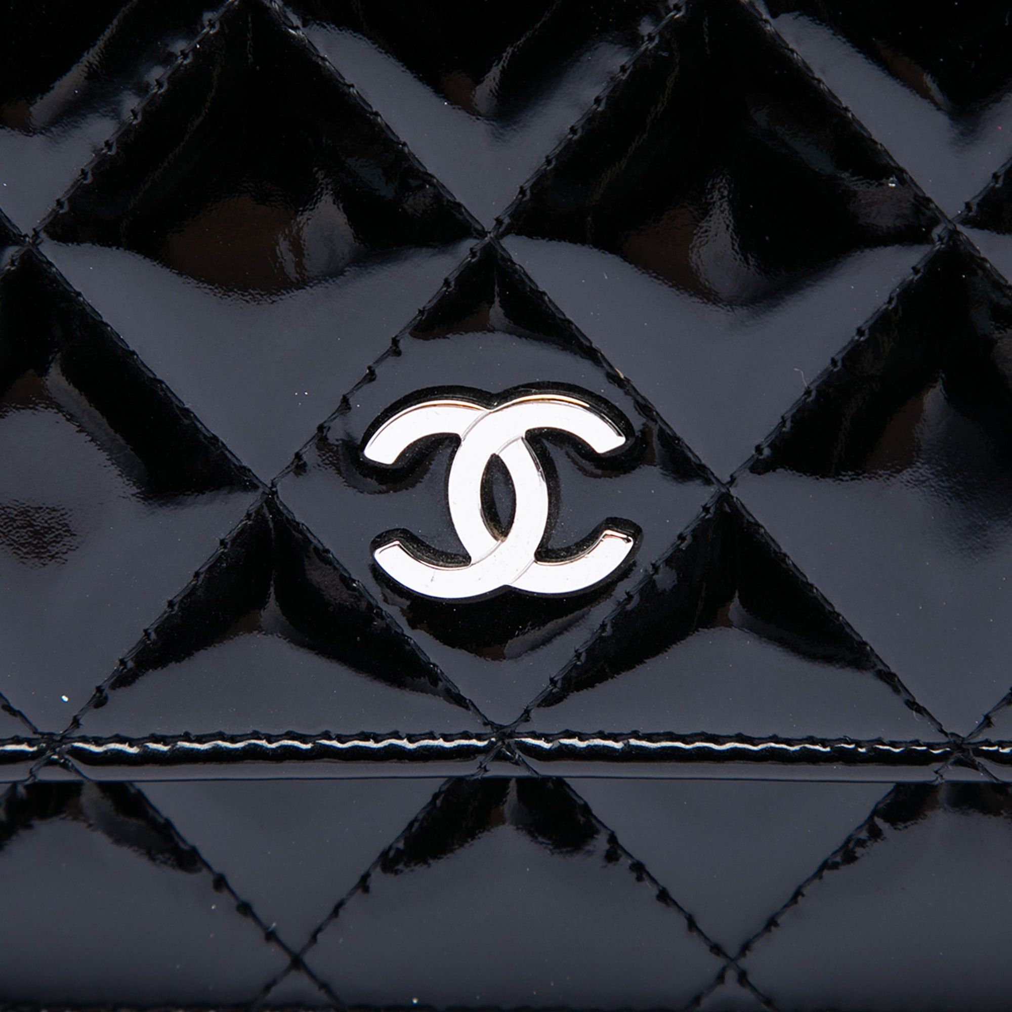 Chanel CC Quilted Patent Wallet On Chain Size ONE SIZE - 5 Thumbnail