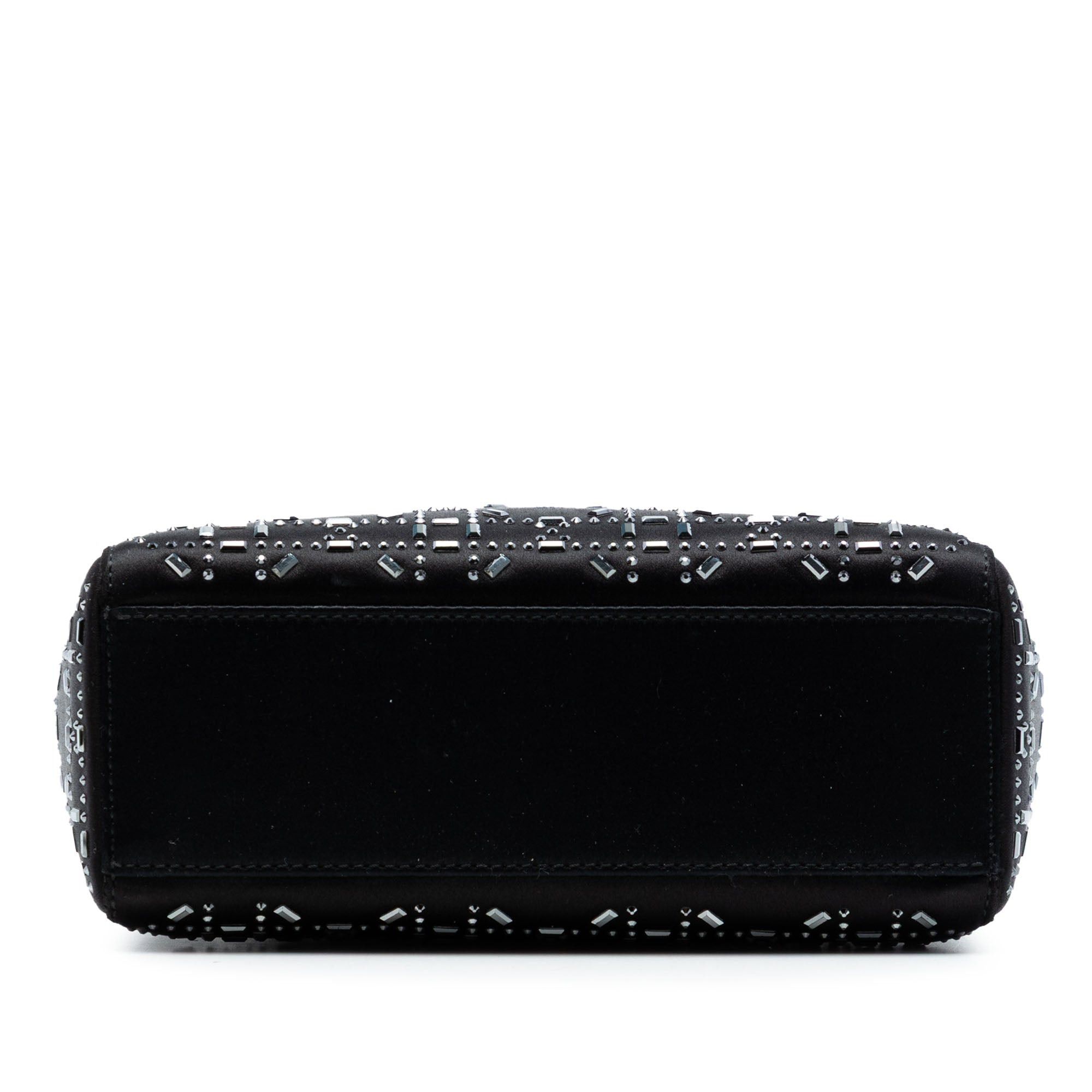 Dior Mini Satin Cannage Strass Crystal Embellished Lady Dior Size ONE SIZE - 3 Thumbnail