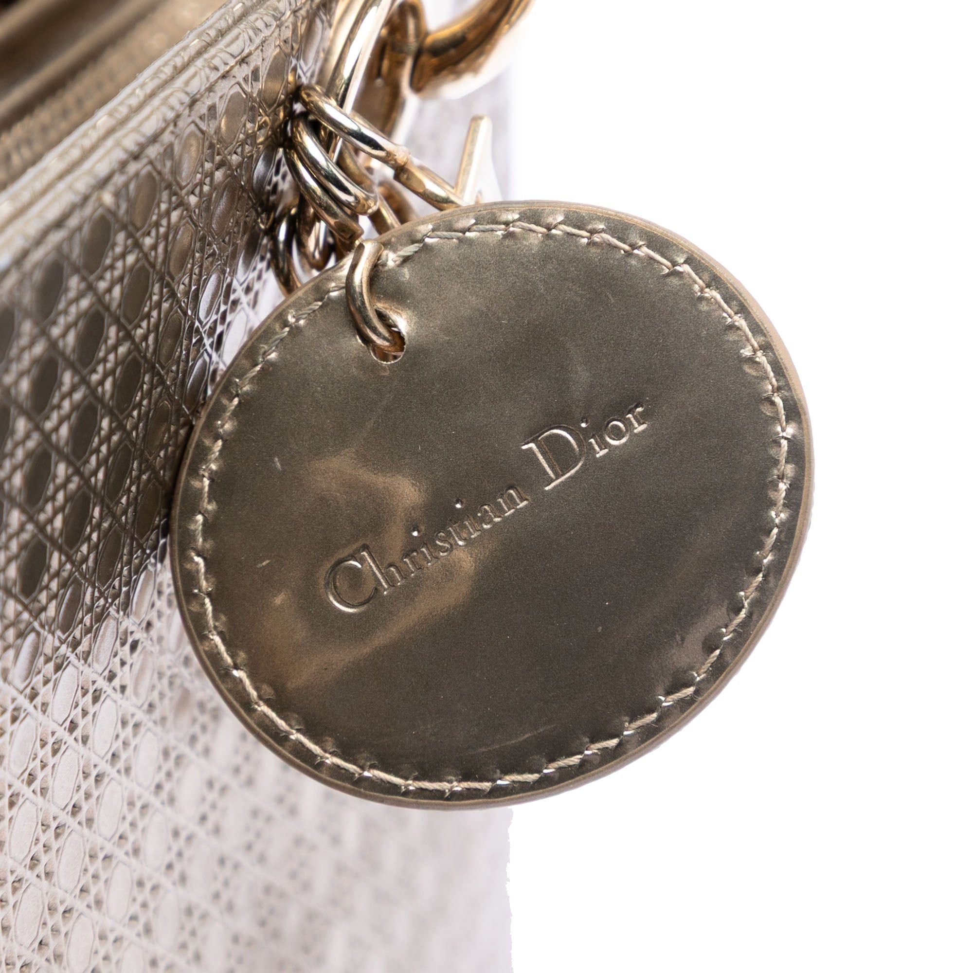 Dior Medium Metallic Patent Microcannage Lady Dior Size ONE SIZE - 5 Thumbnail