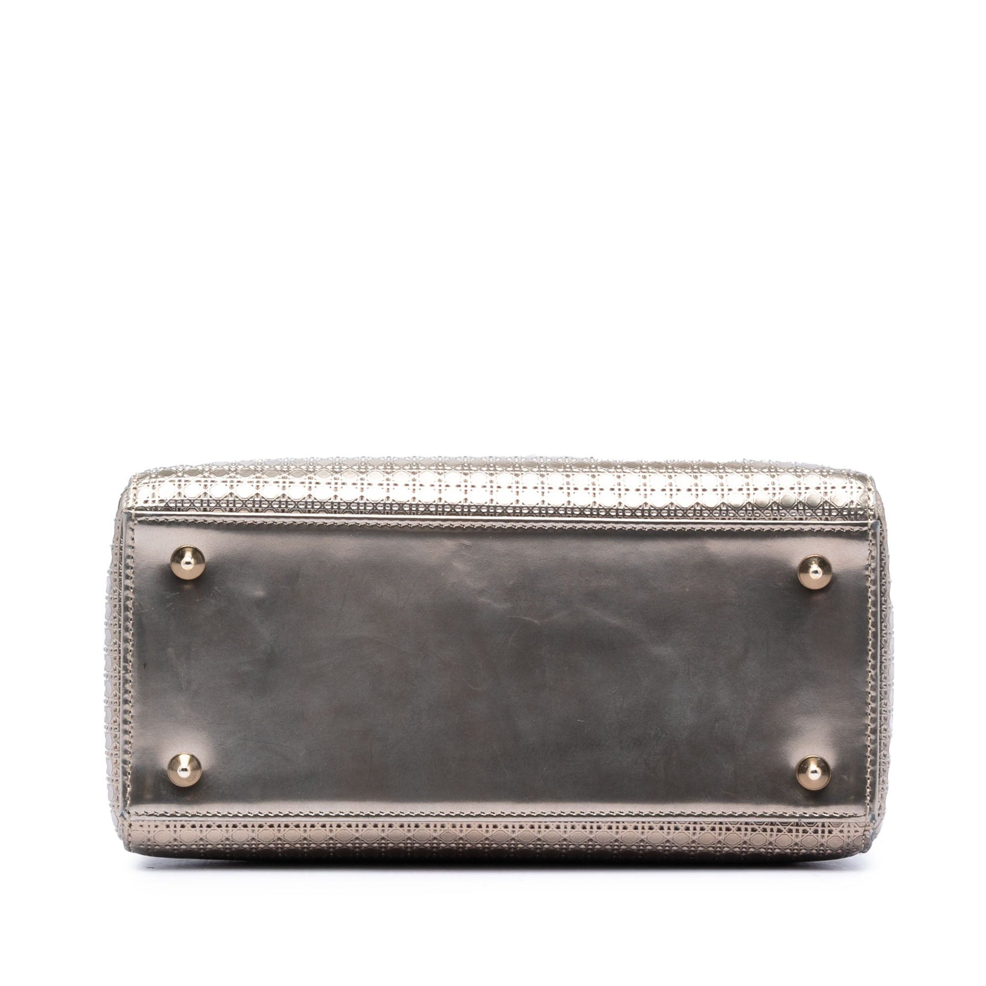 Dior Medium Metallic Patent Microcannage Lady Dior Size ONE SIZE - 3 Thumbnail