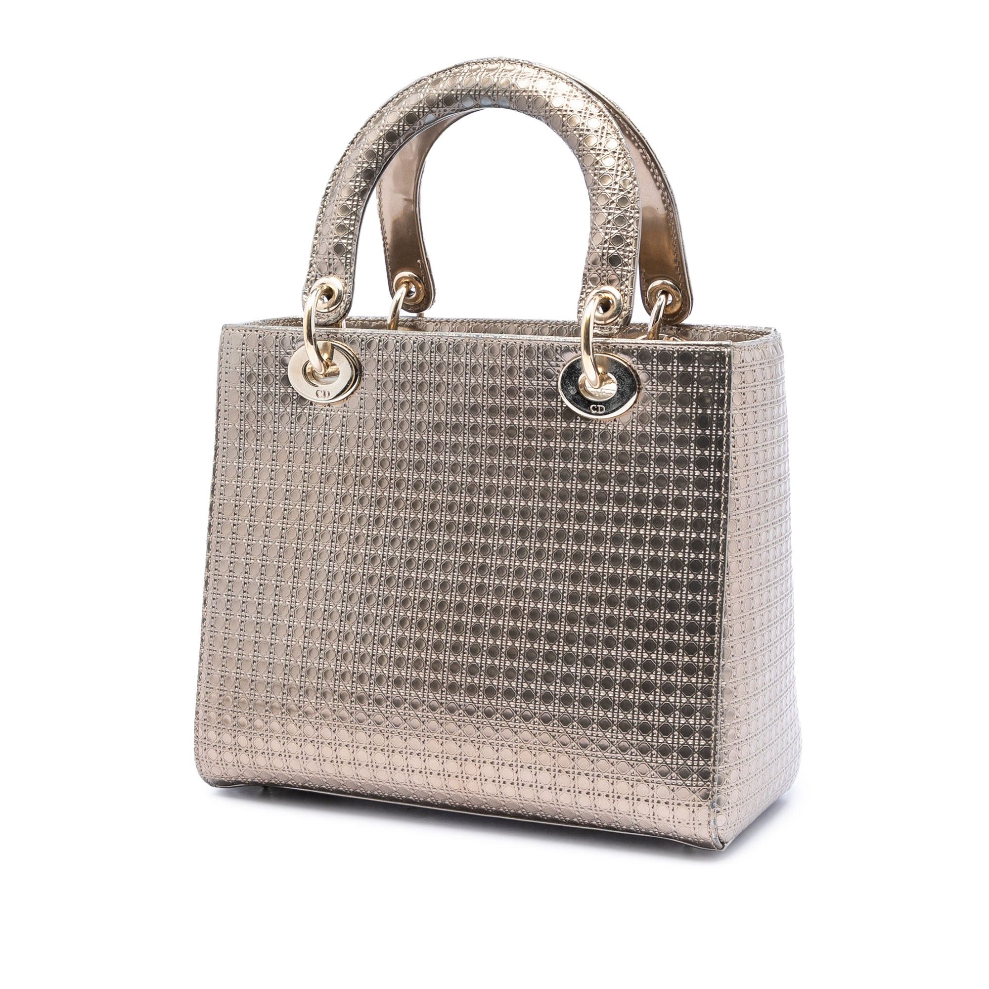 Dior Medium Metallic Patent Microcannage Lady Dior Size ONE SIZE - 2 Thumbnail