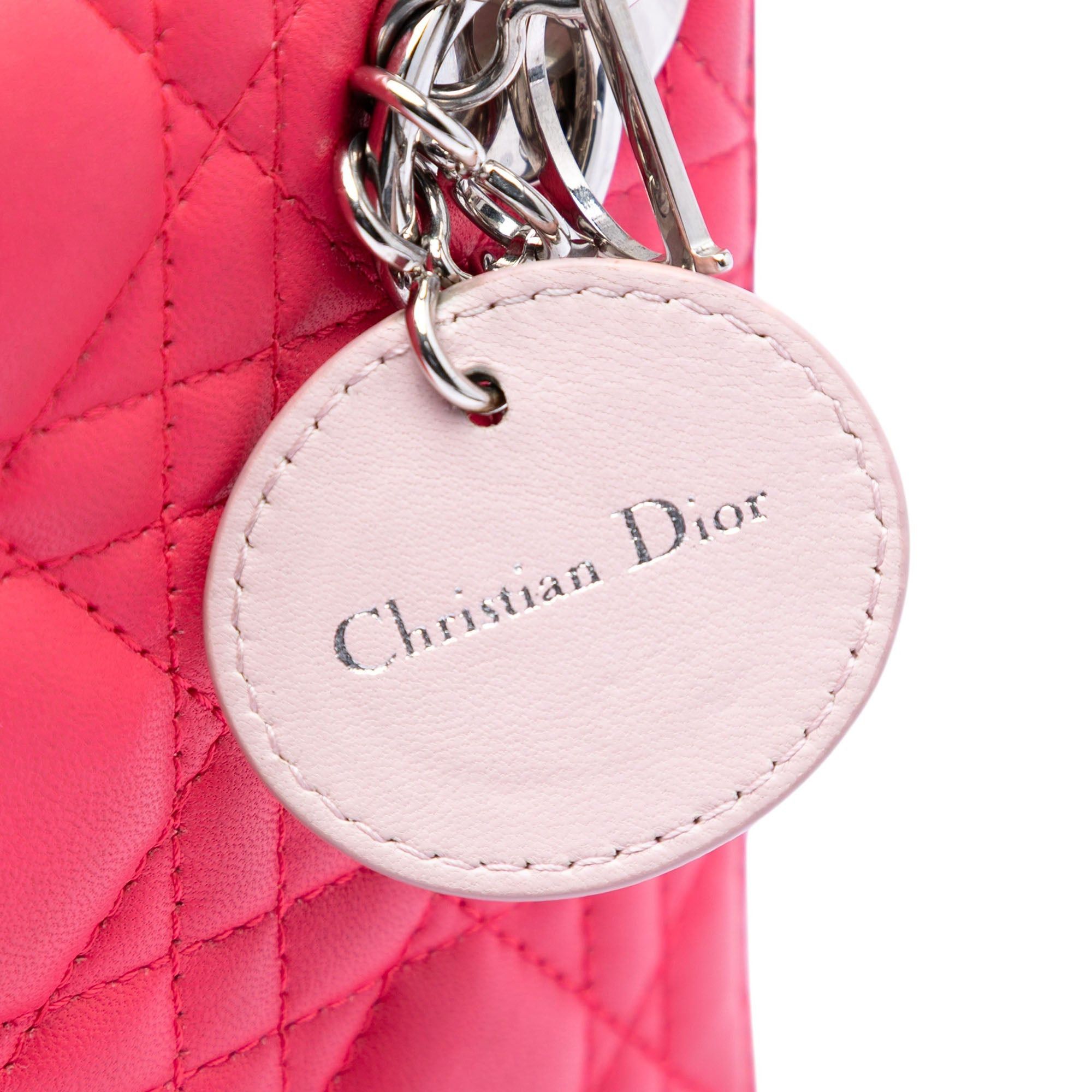 Dior Mini Tricolor Lambskin Cannage Lady Dior Size ONE SIZE - 5 Thumbnail
